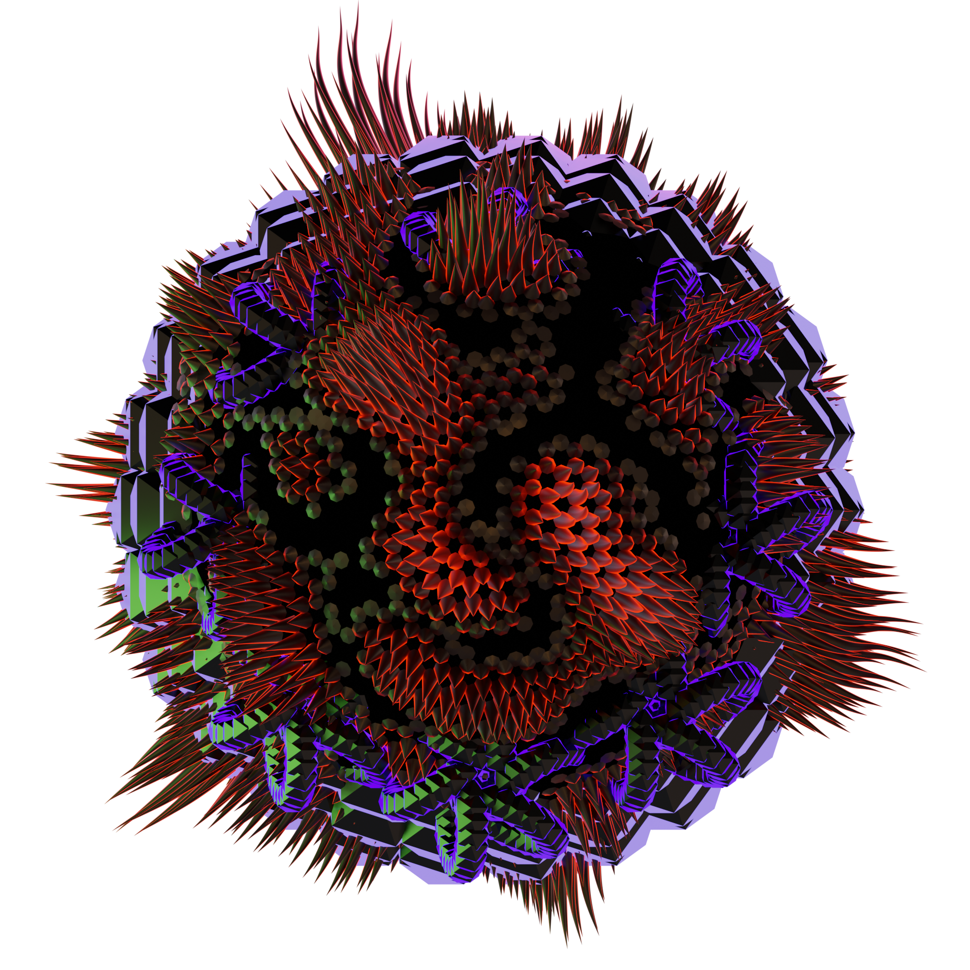 Abstract animated swirl inspired by sea urchins