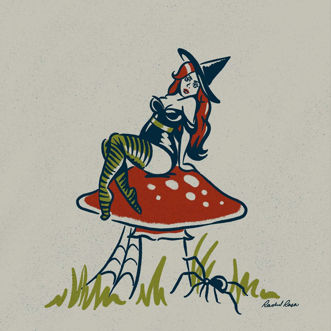 Witch Pinup Illustration, 2020