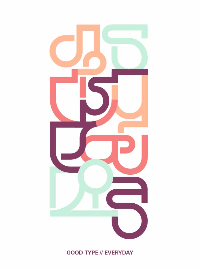 Good Type Everyday (Devanagari typography) 7 Days