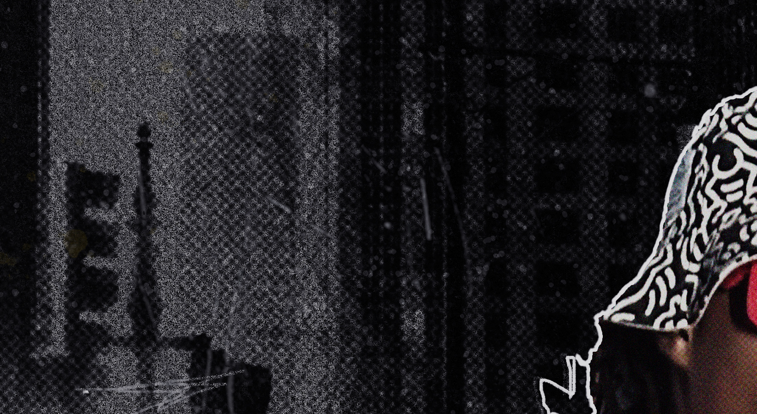 Close up of the background texturing.