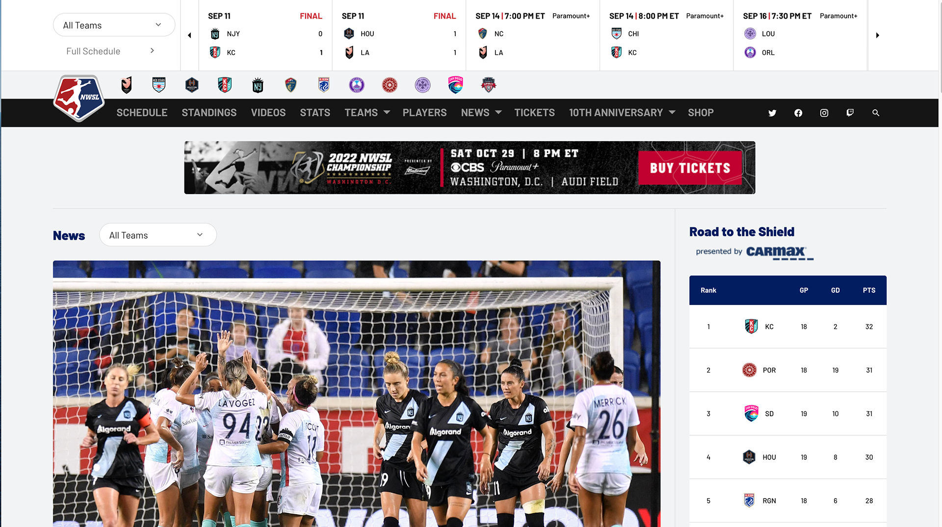 Quarterfinal lineup web pop up banner