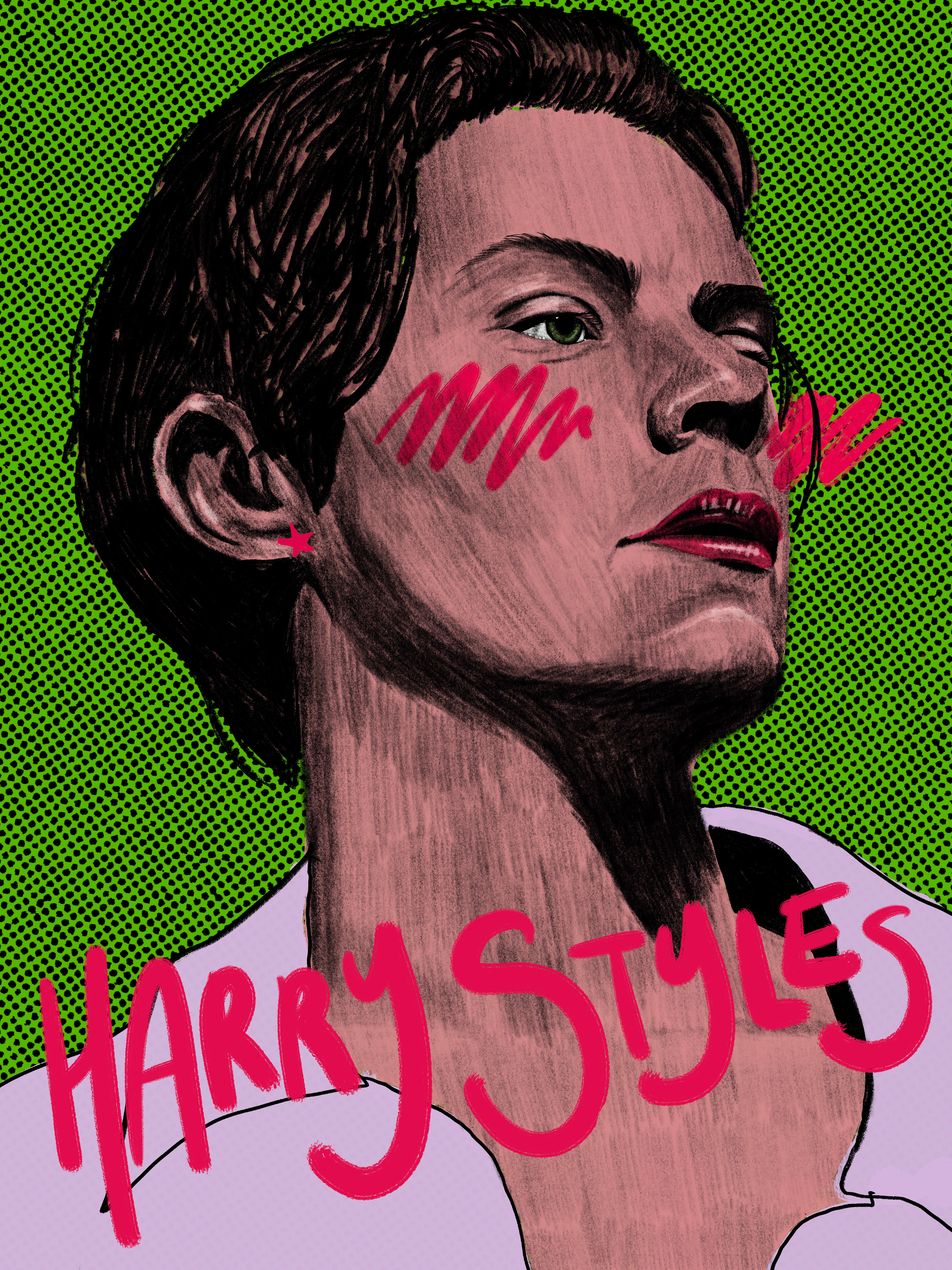 Harry Styles Portrait, Variation One