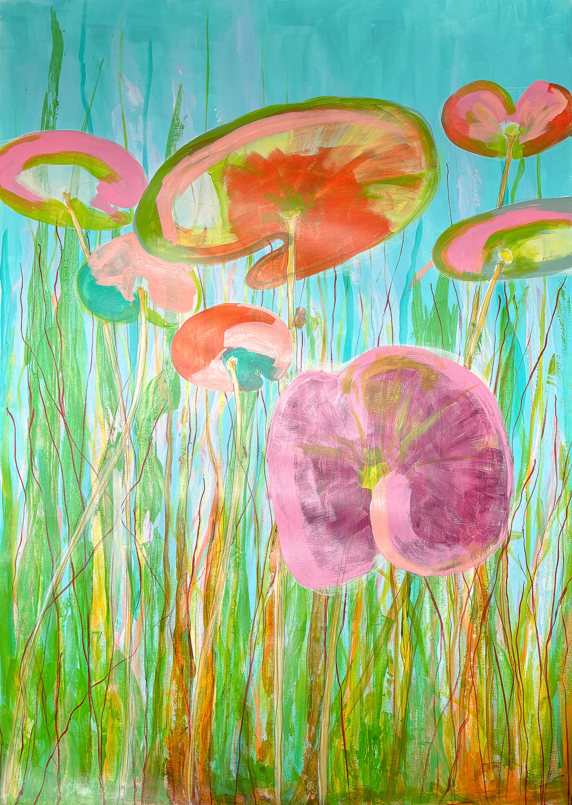 100cm x 140cm acryl op papier
