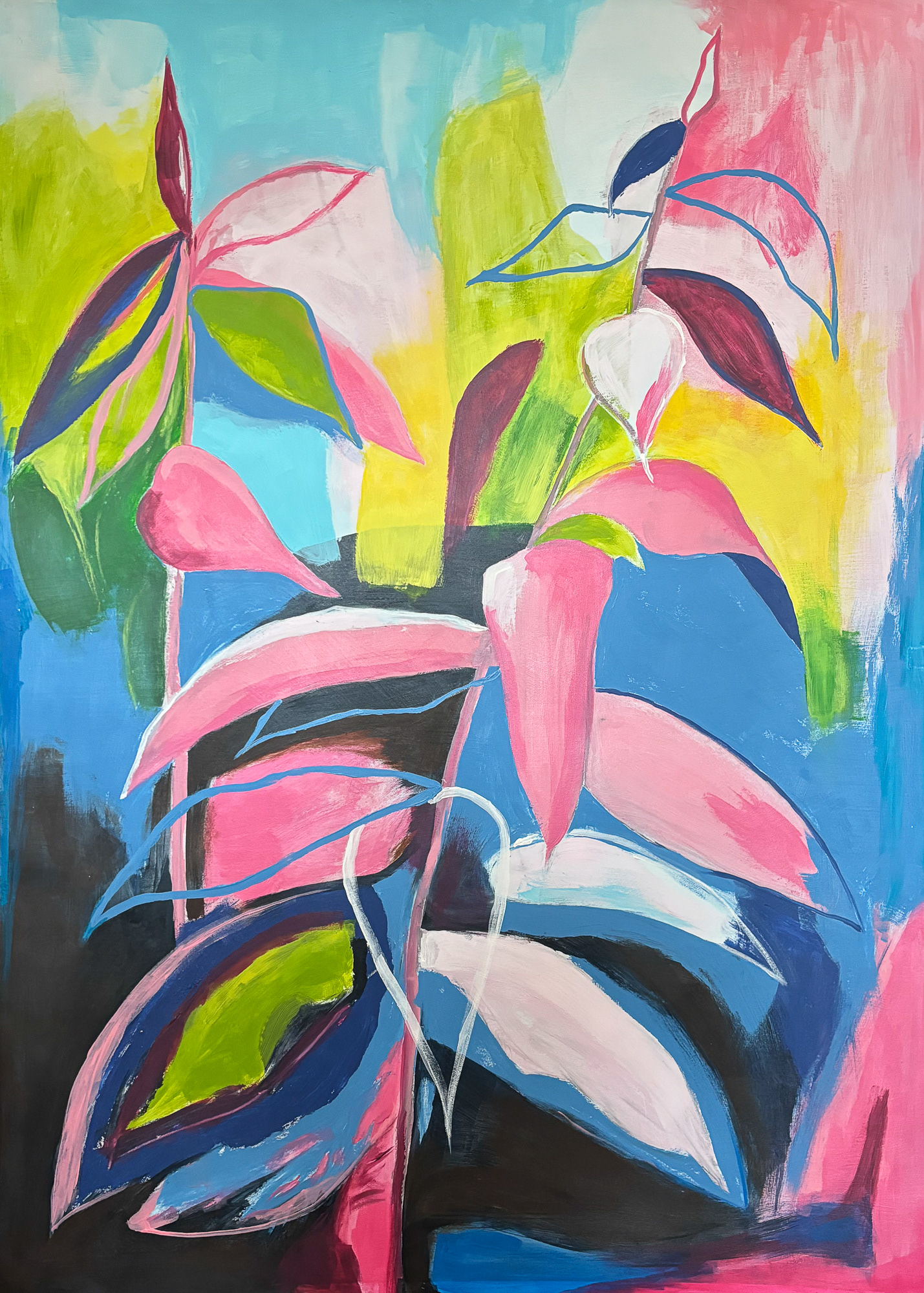 100cm x 140cm acryl op papier