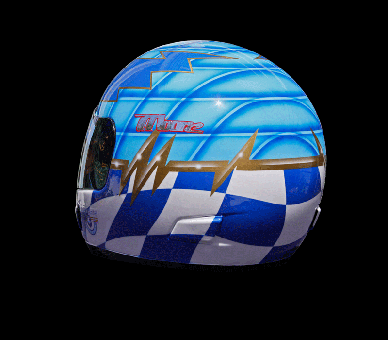 Replica of Greg Moore's Helmet