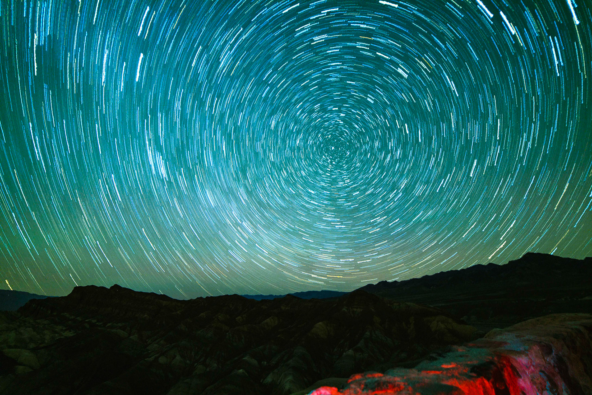 Star-lapse from Zabriskie Point, Death Valley