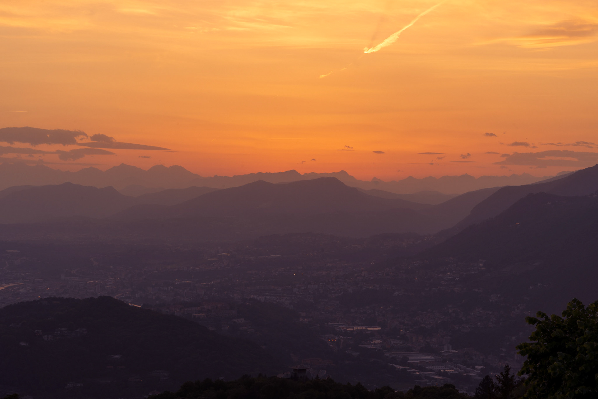 Sunset from Brunate, Italy