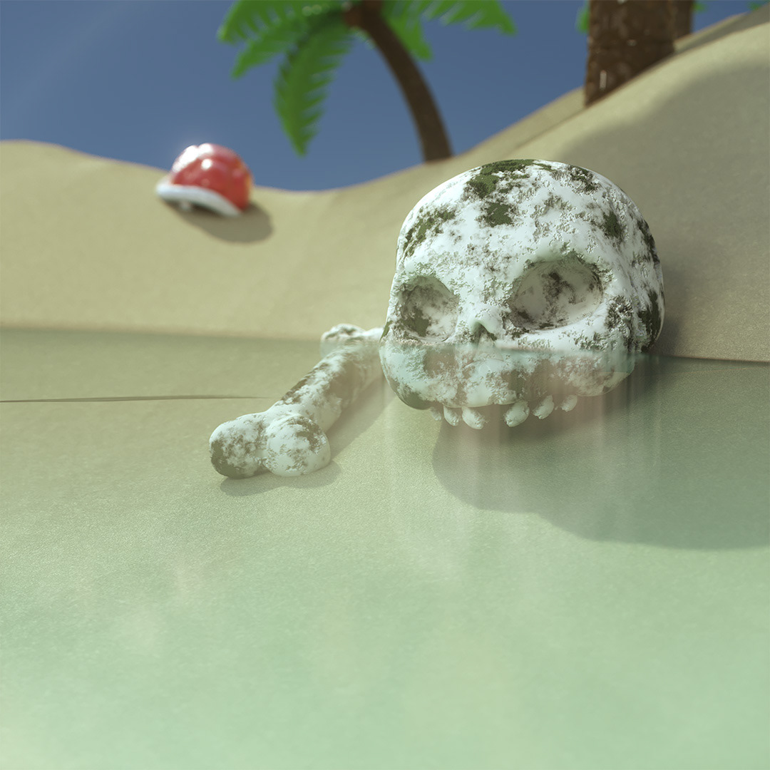 Close-up from island showing texture work