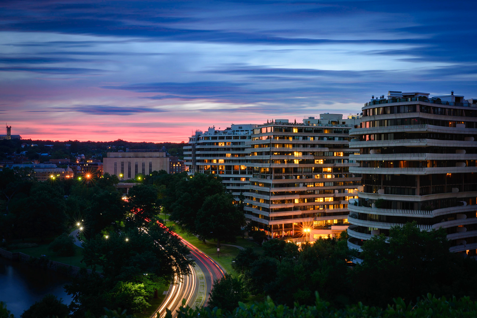 The Watergate Hotel from the rooftop of the Kennedy Center