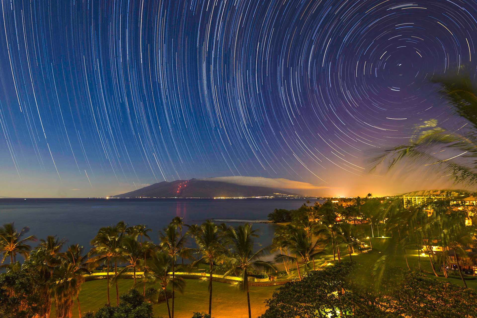 Star trail from Maui
