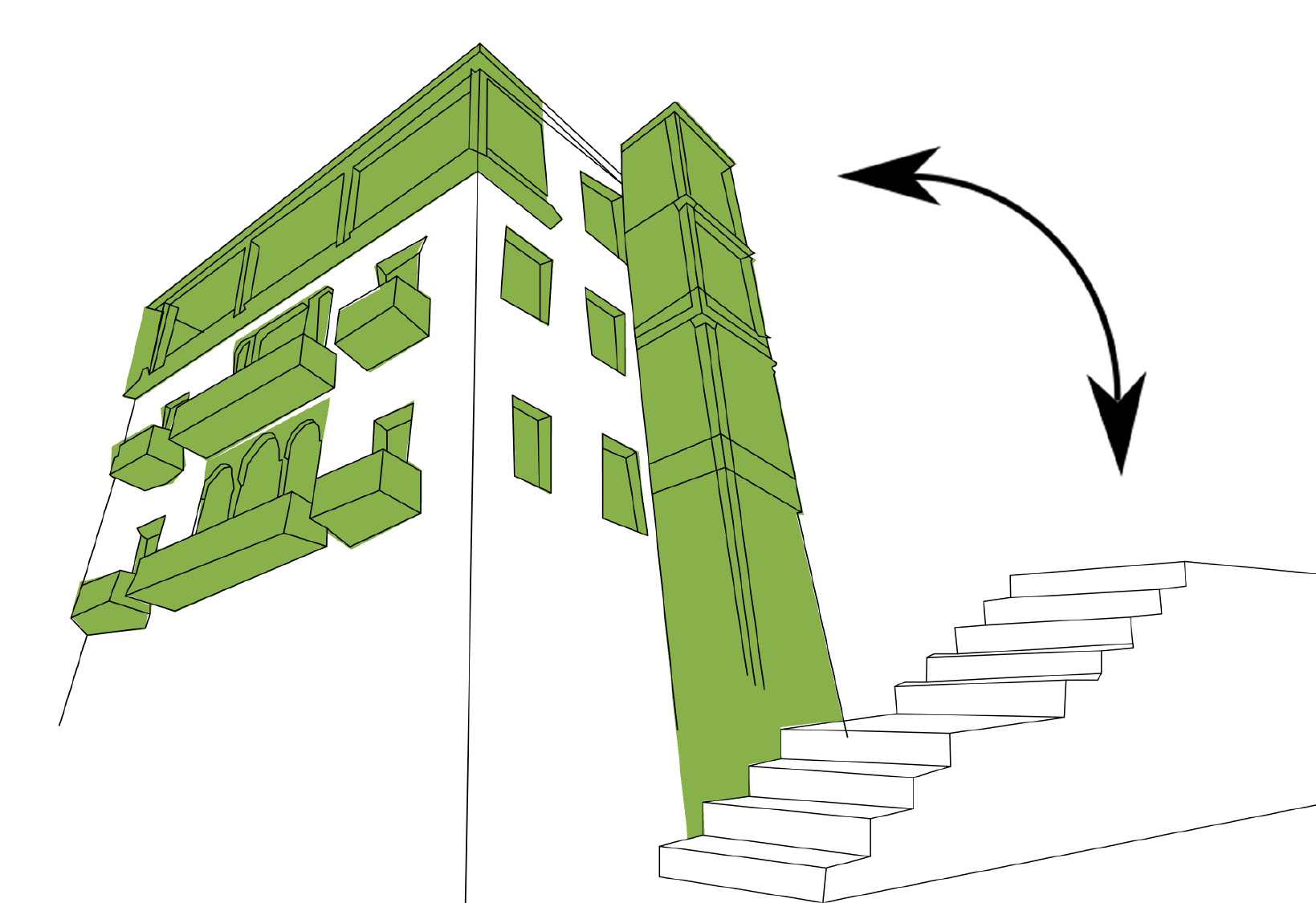 CONNECTION WITH PUBLIC STAIRS