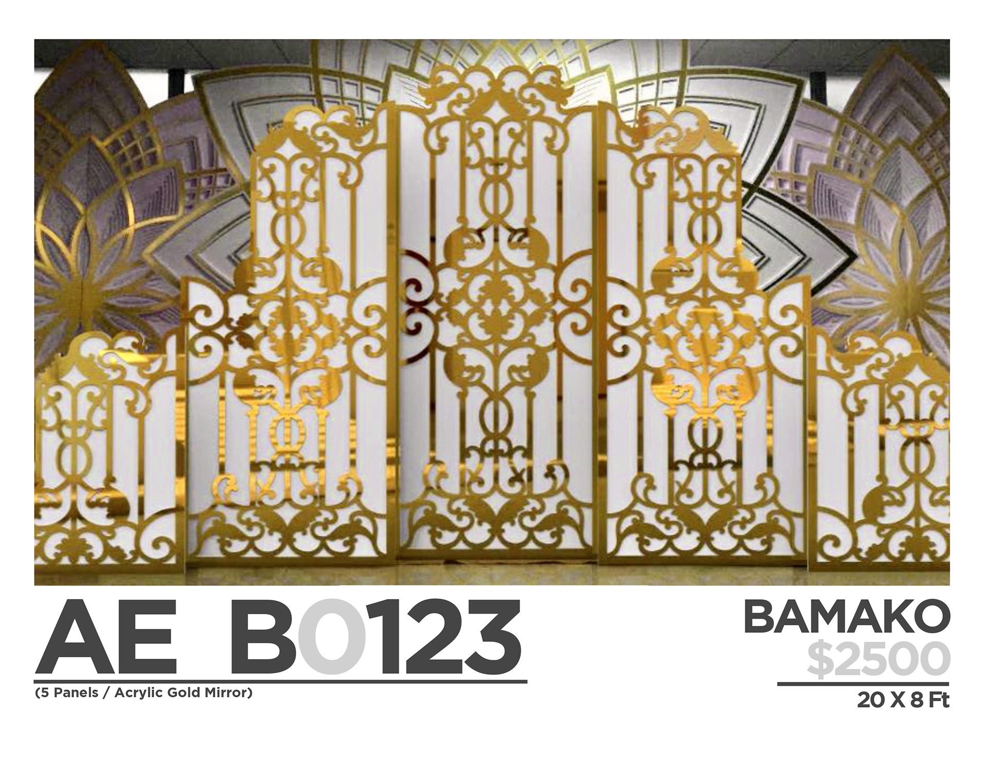 $ 2500 (ONLY BACKDROPS)