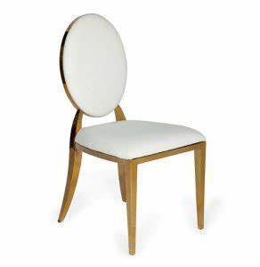 Oval Back Gold Stainless Steel Chair