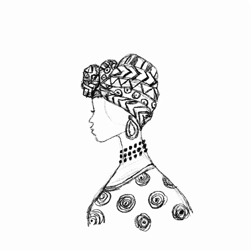 Sketch of lady