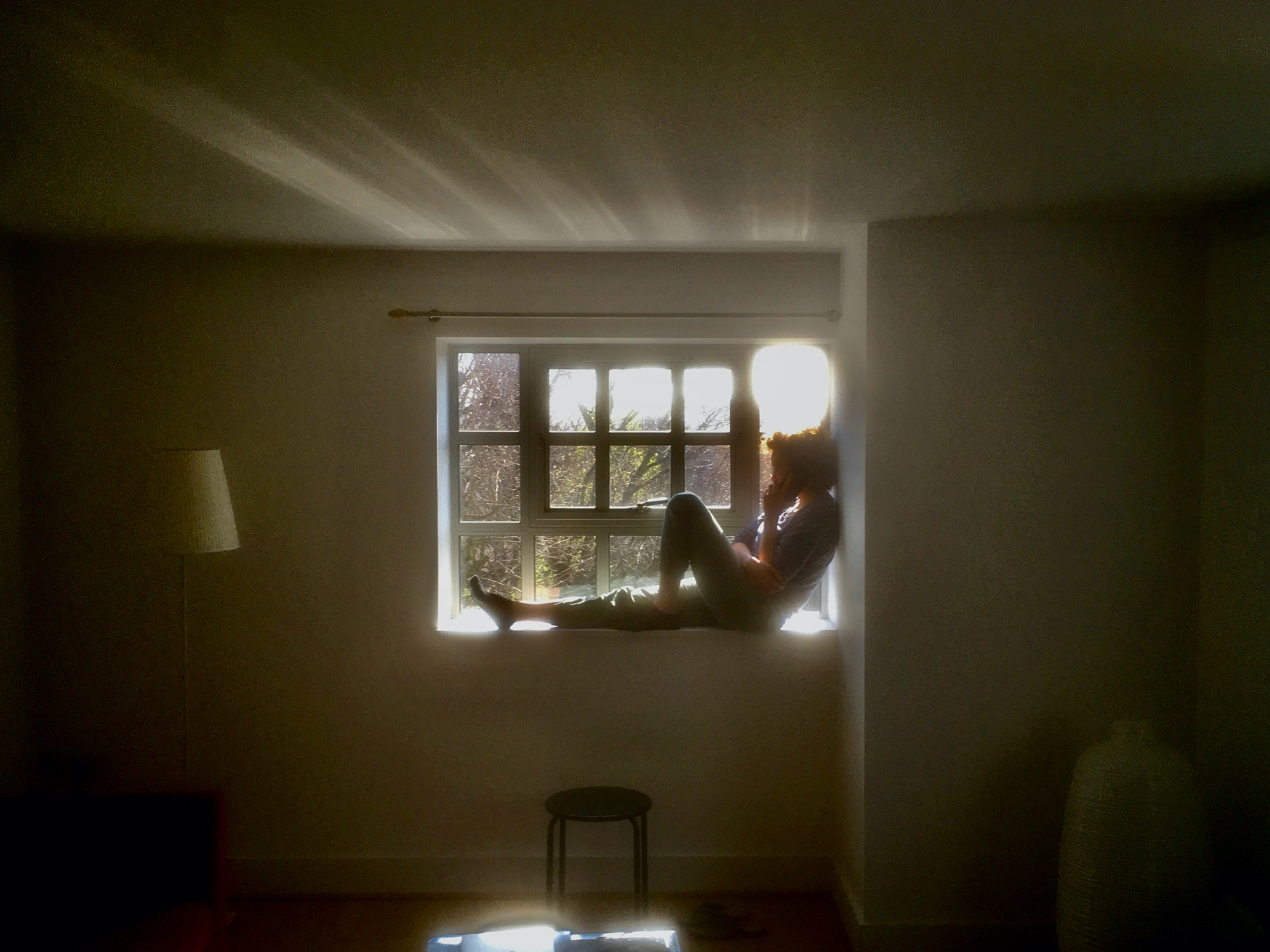 Indoors during Covid-19, Start of lockdown in London, UK, March 2020