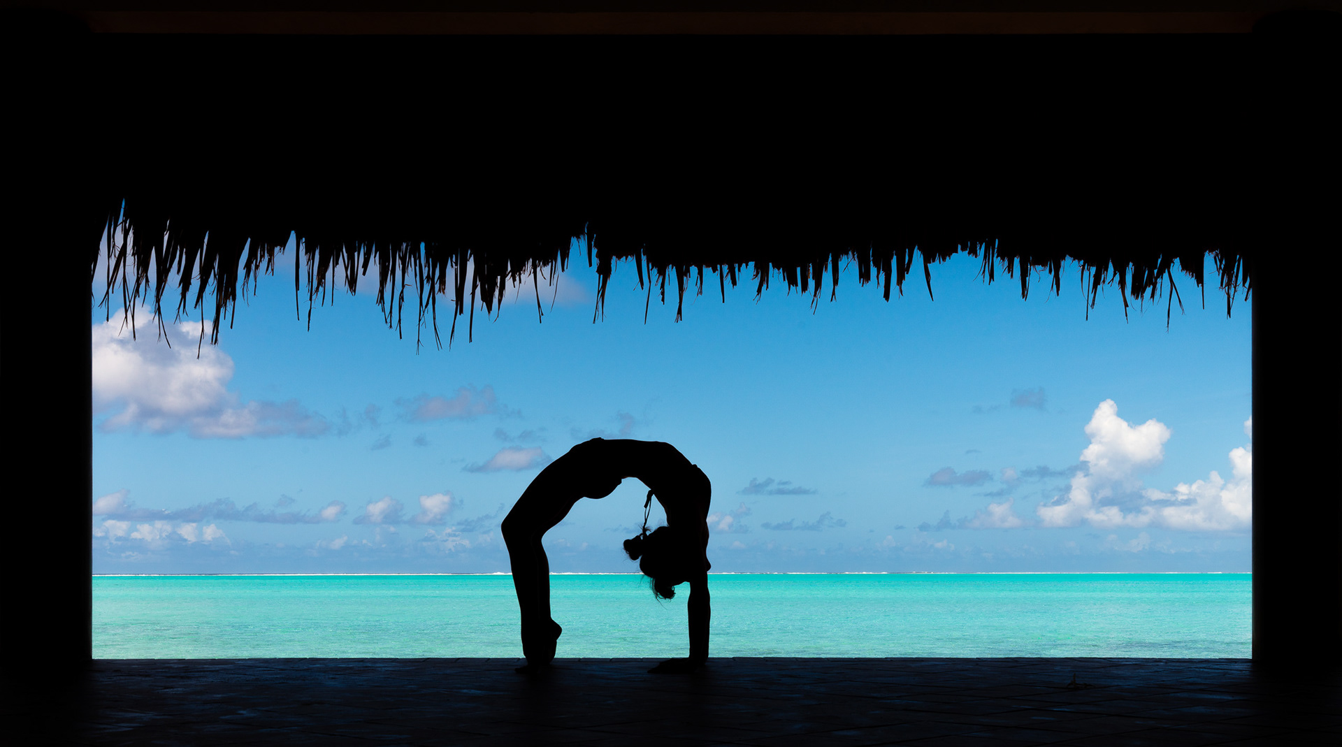 Wheel pose: Bora Bora, French Polynesia⁠