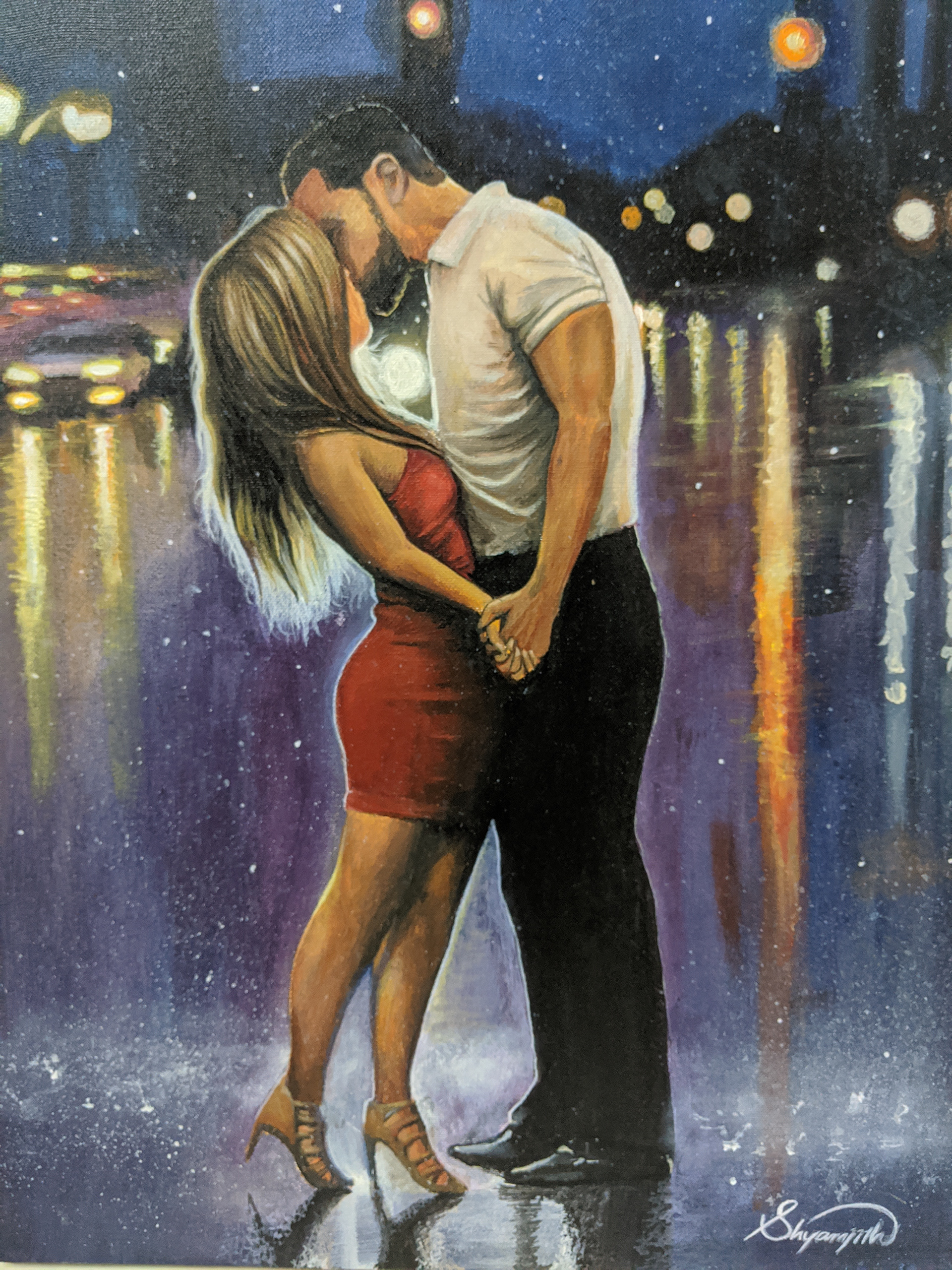 Busy with love - Acrylic on canvas - 16x20in