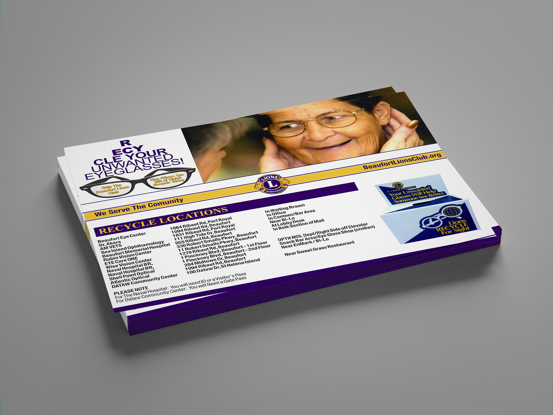 8 x 5 information postcard