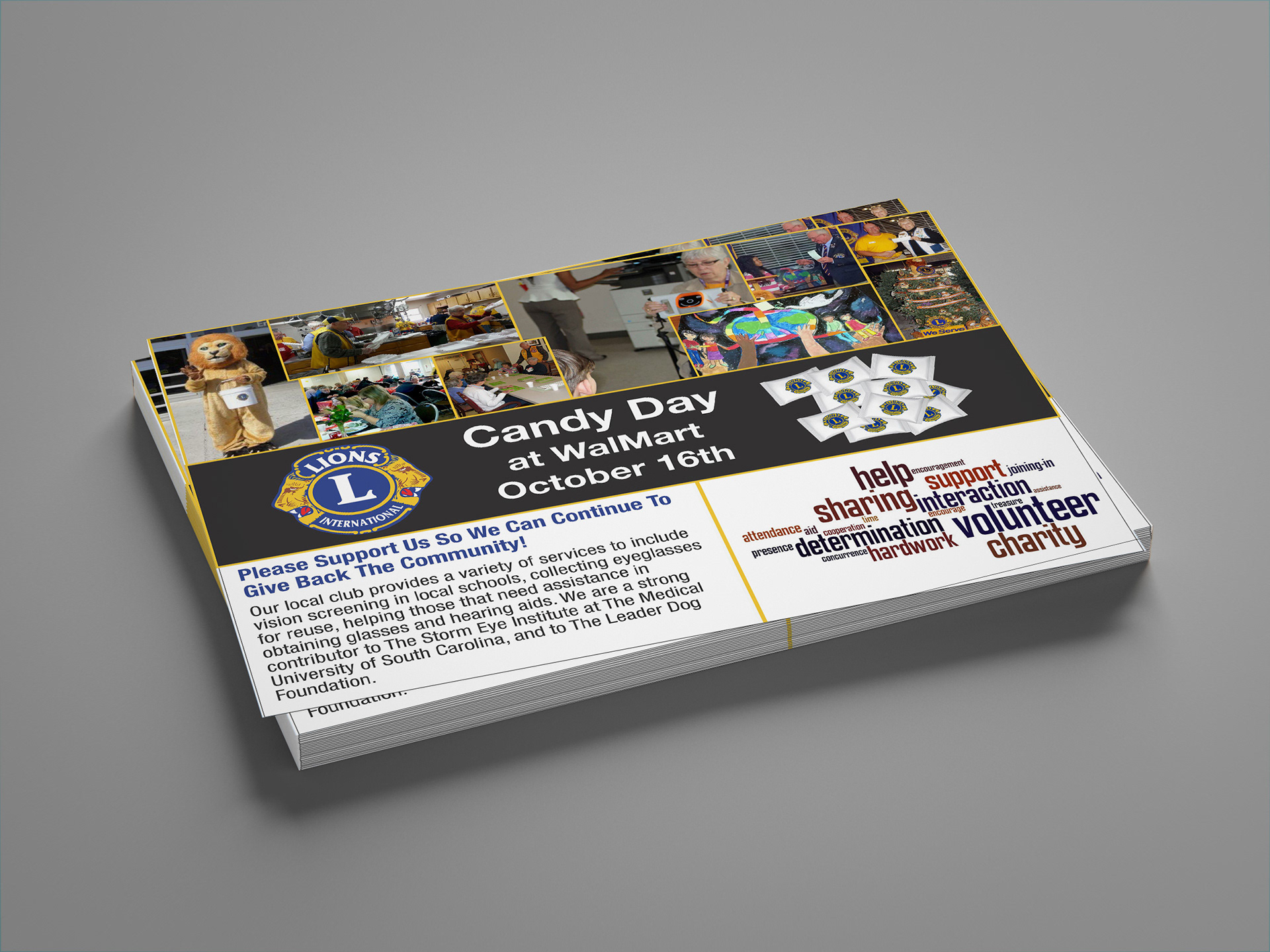 8 x 5 event postcard