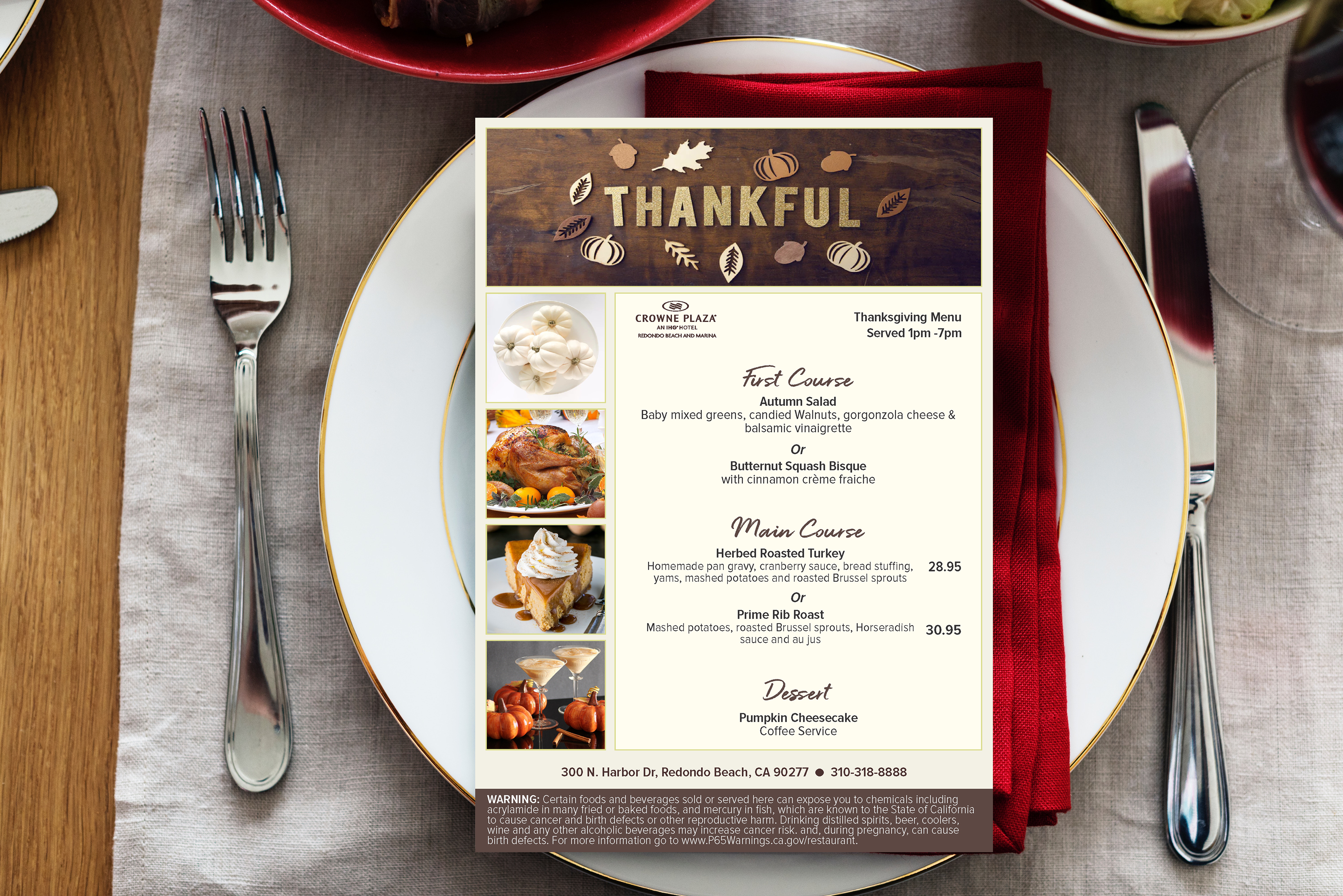 thanksgiving menu