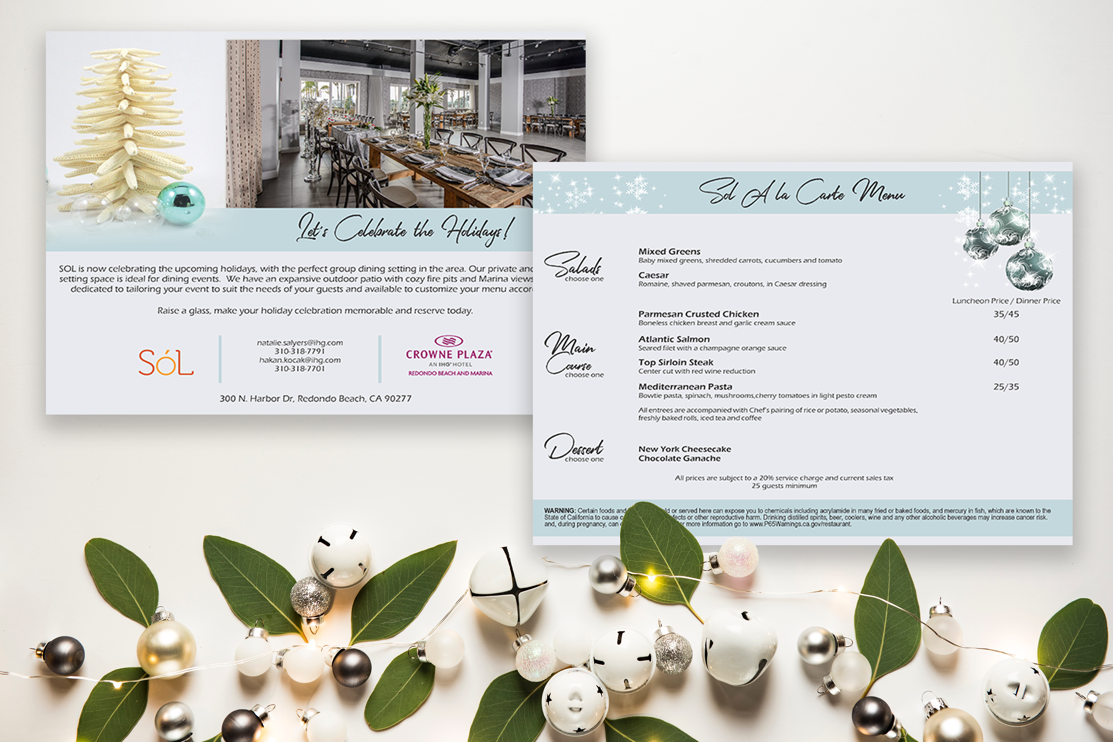 holiday promotion sell sheet | groups