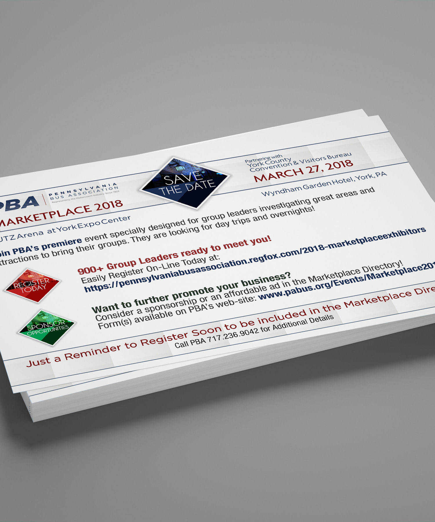 8 x 5 association postcard 