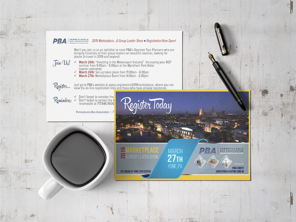 6 x 4 association event postcard