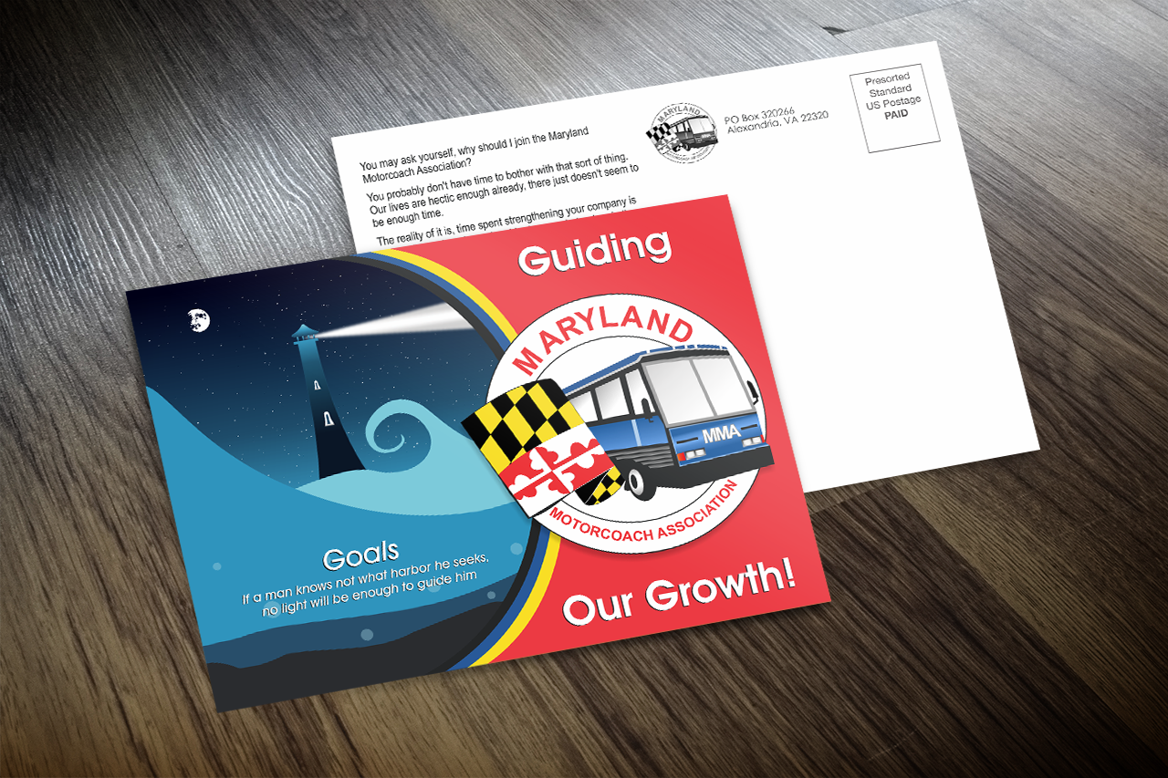 8 x 5 association postcard 