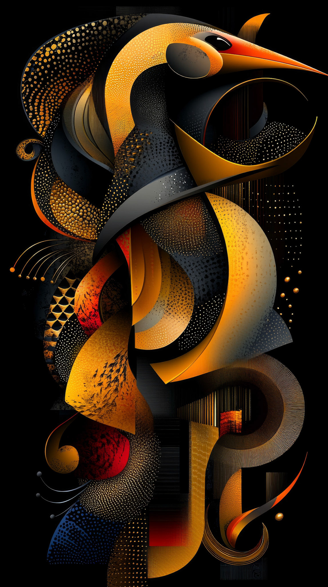 African Art on Black Background Vol. 9