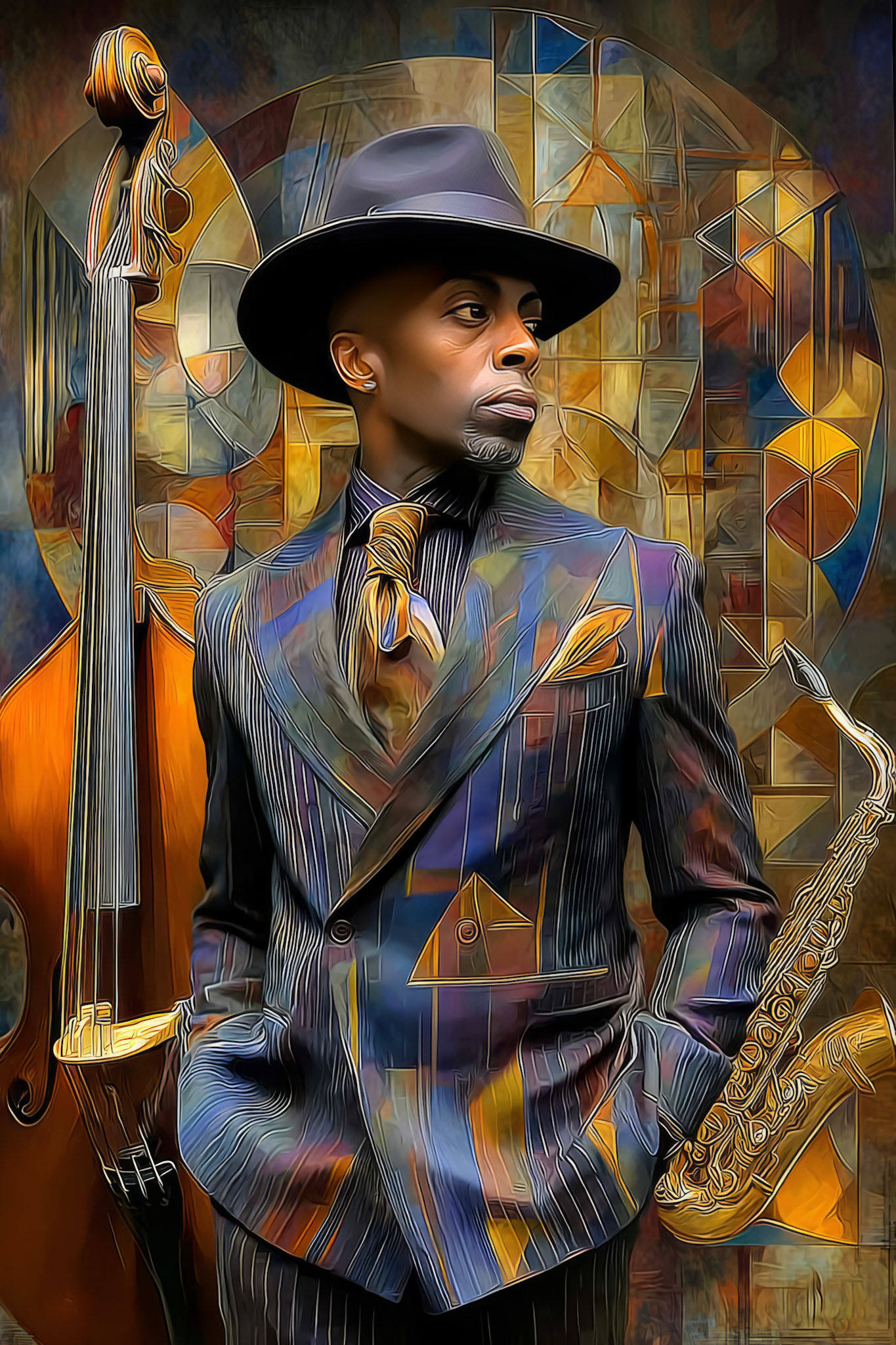 Harlem Jazz Man Portrait