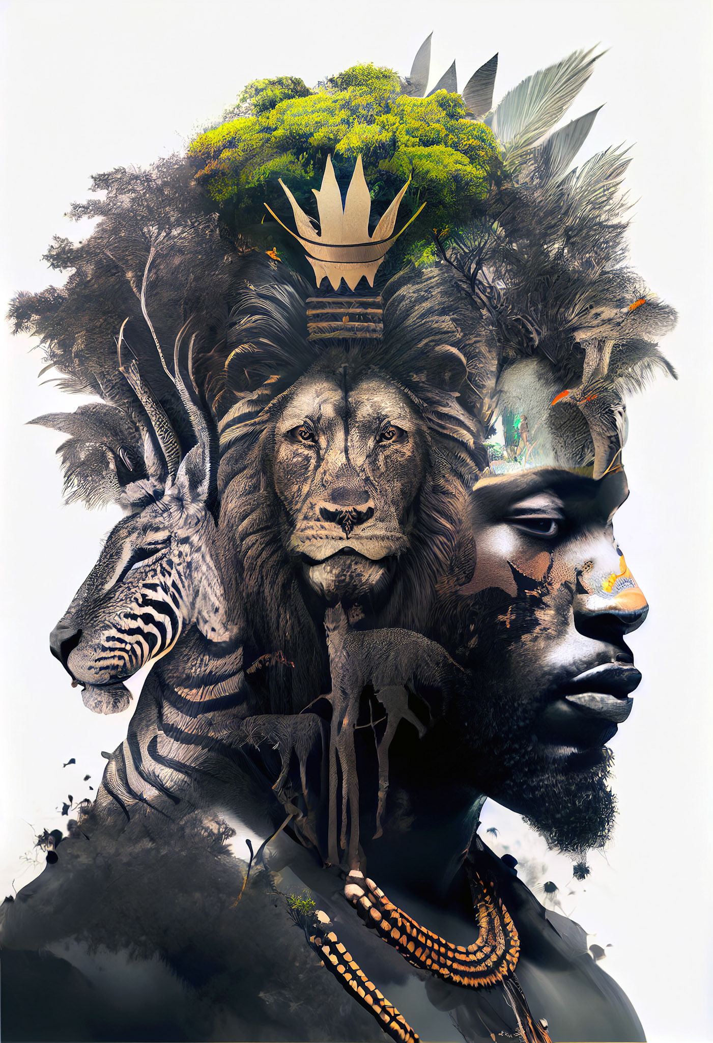 Double Exposure of Africa #5