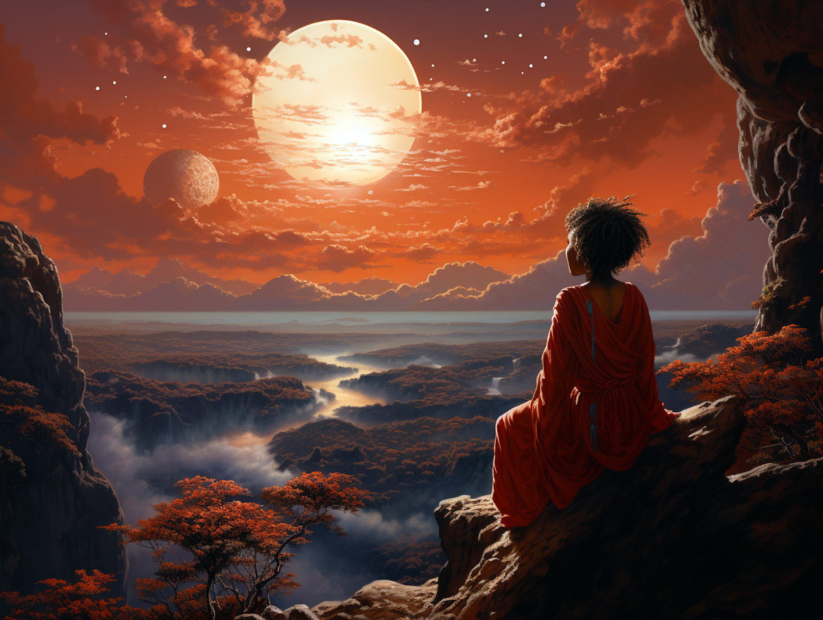Watching The sunset