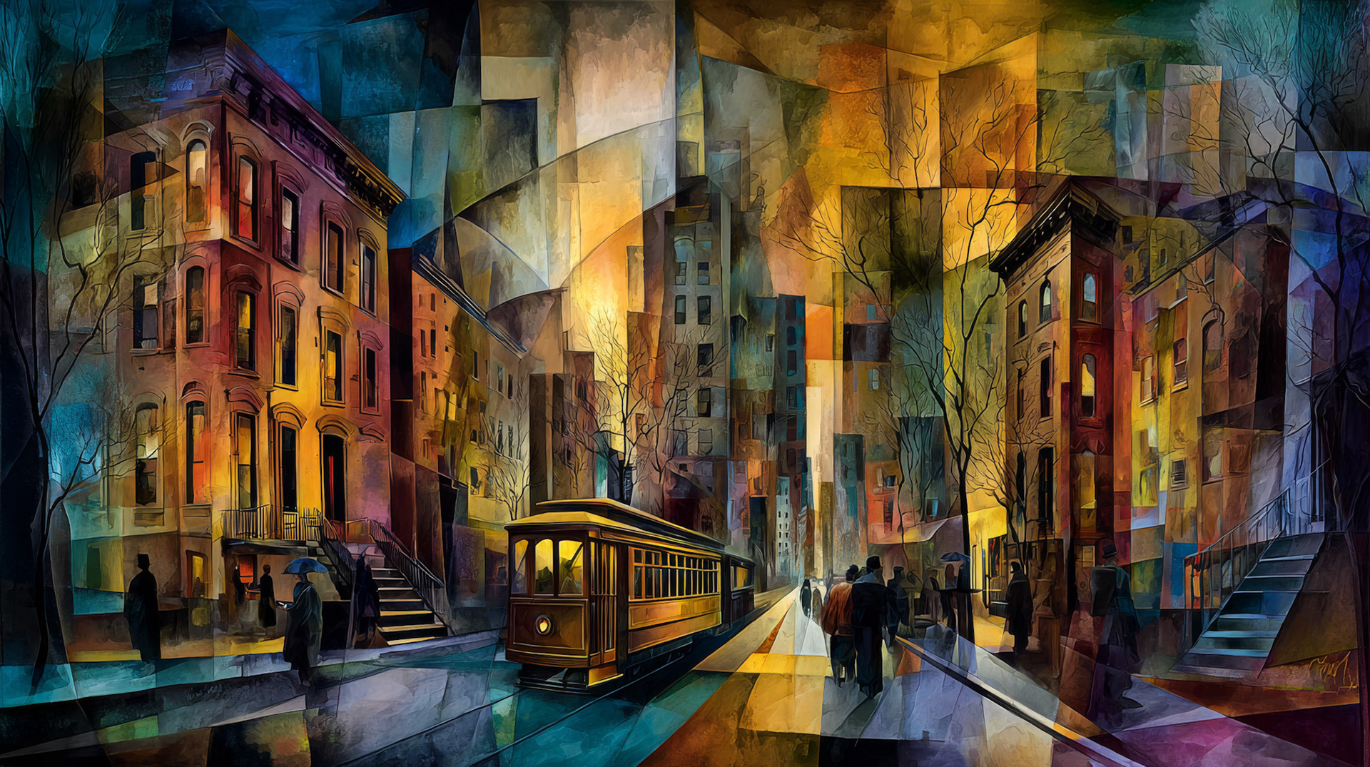 City light Mosaic of Harlem Streetcar 1832