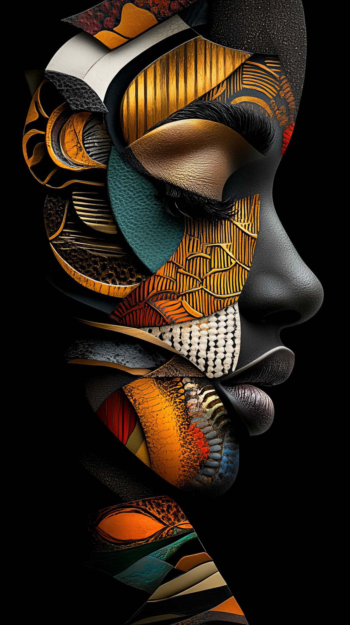 African Art on Black Background Vol. 5