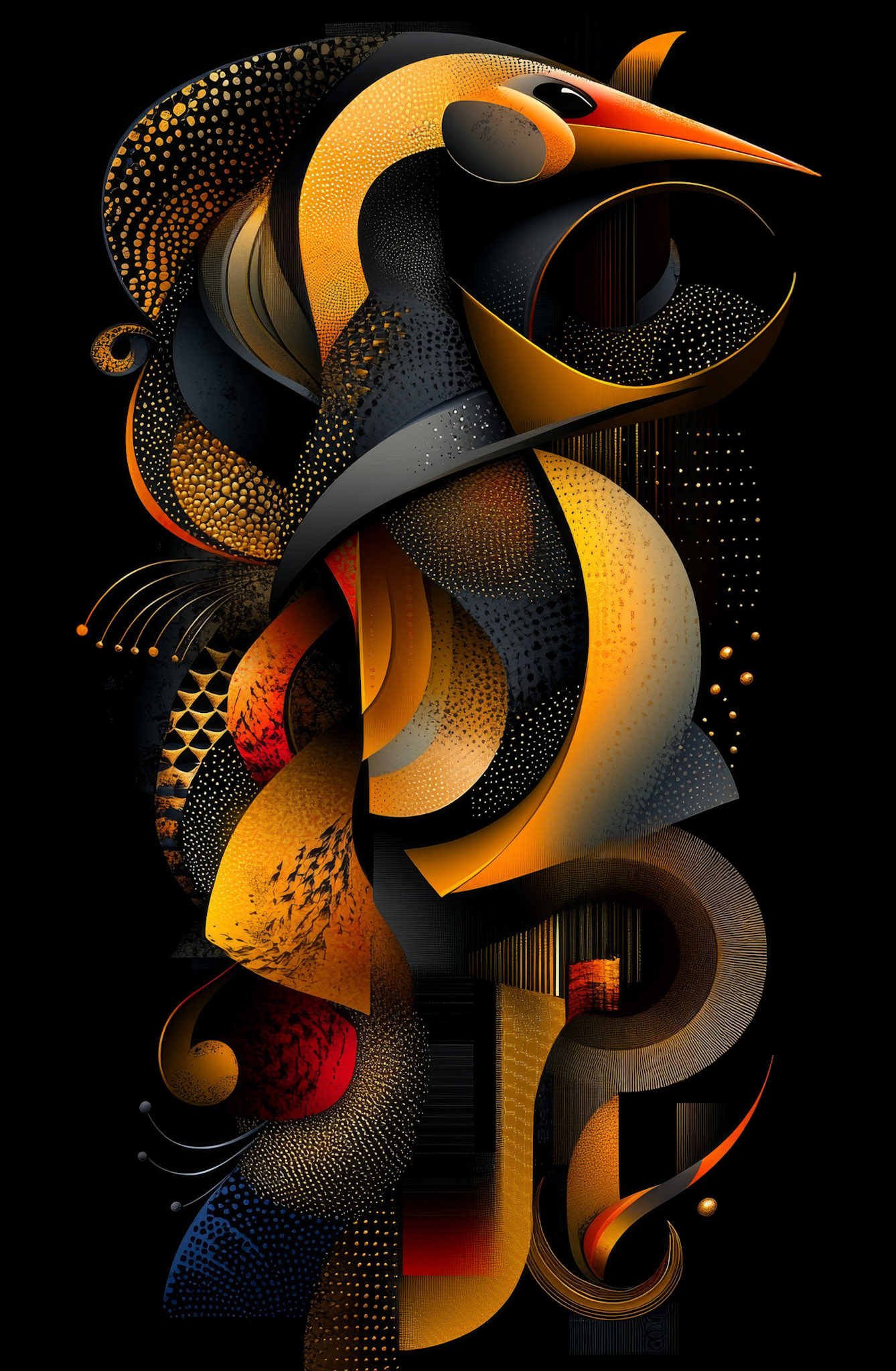 African Art on Black Background Vol. 9