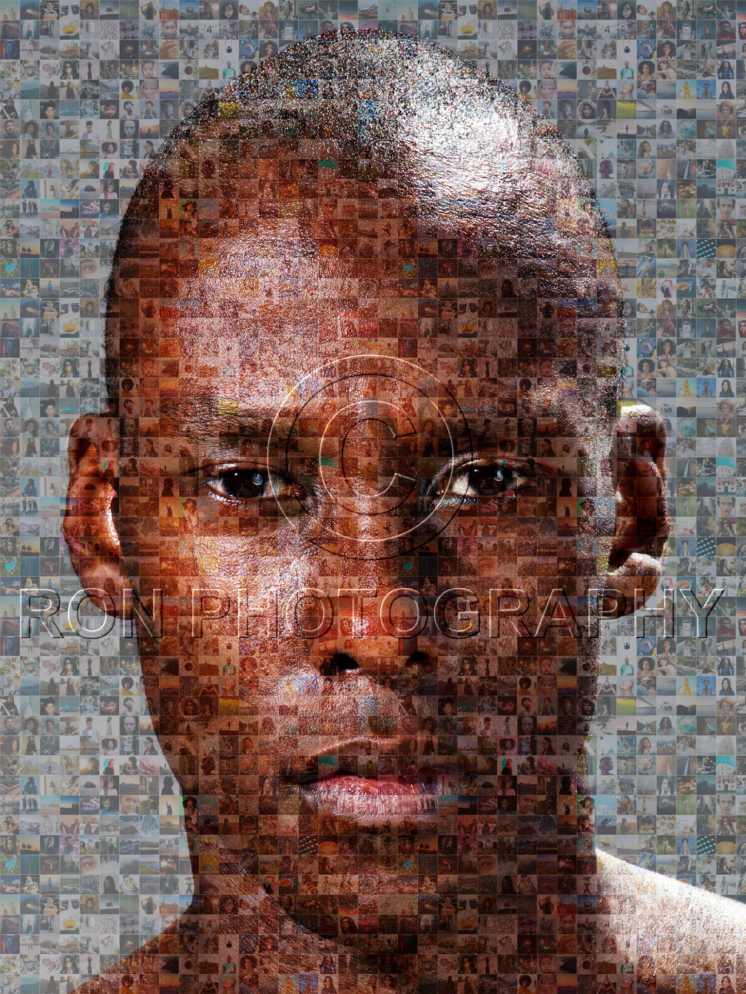 Close up portrait of serious african american man against gray background
