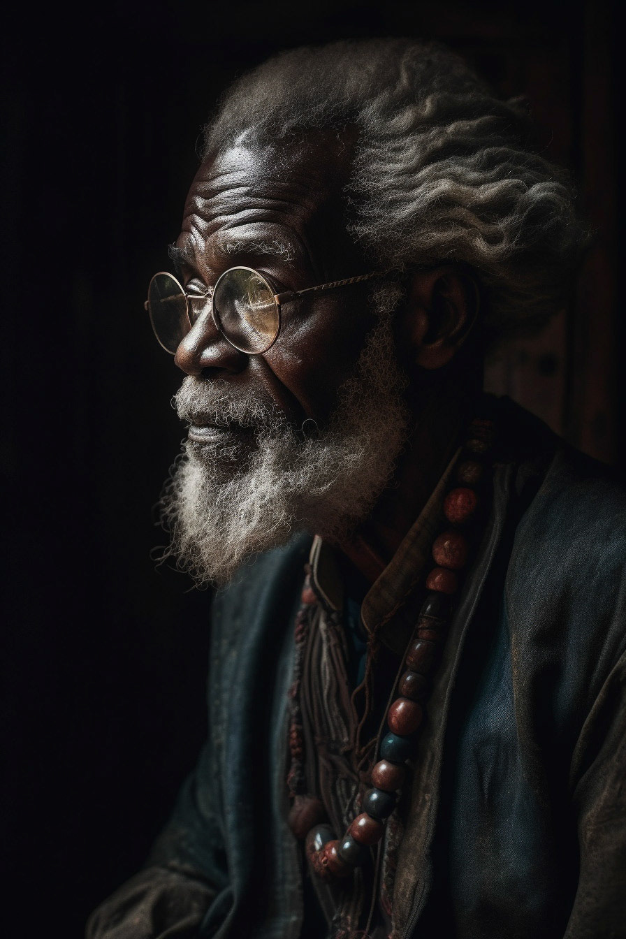 Black Old Man Potrait