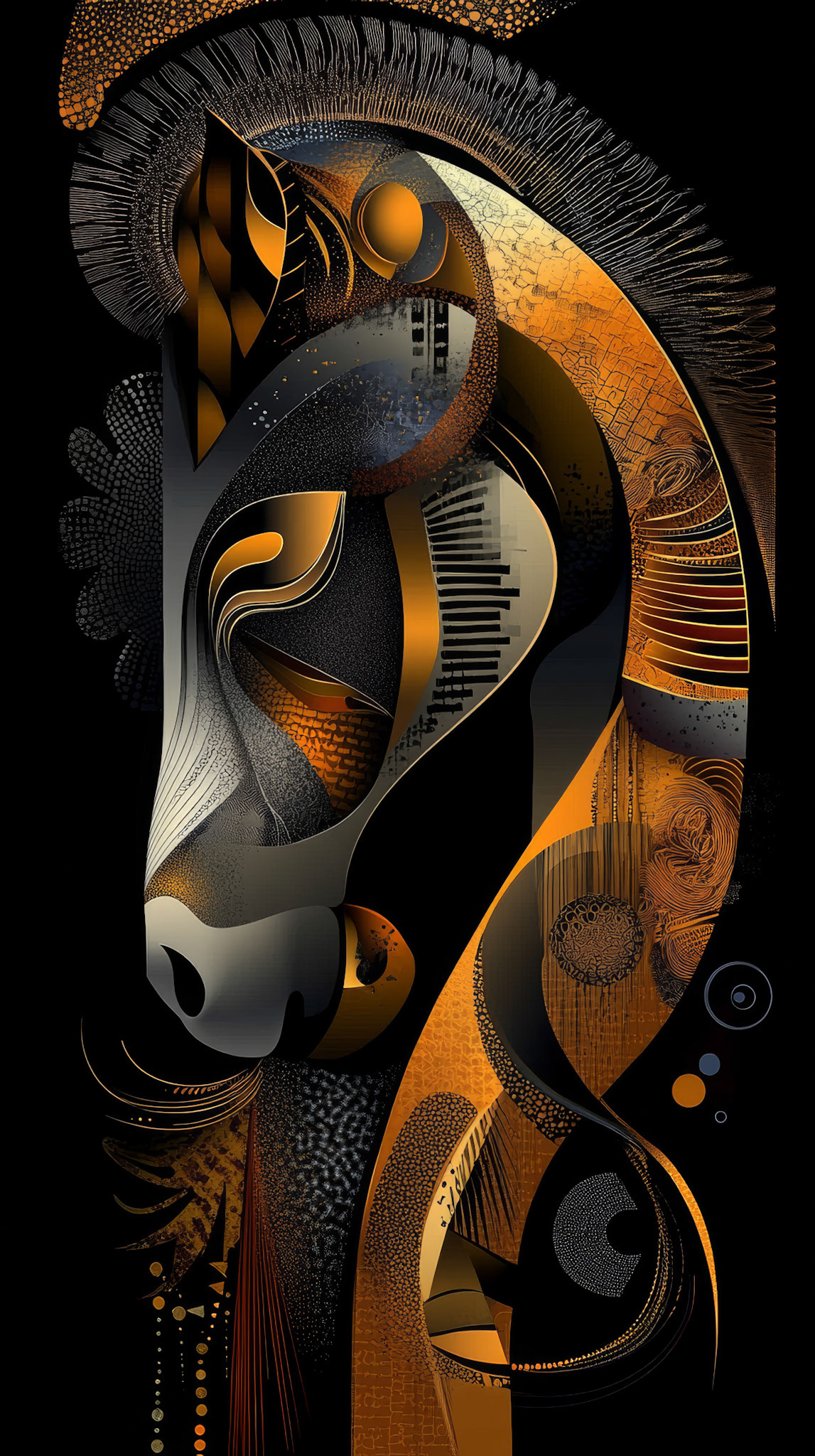 African Art on Black Background Vol. 2