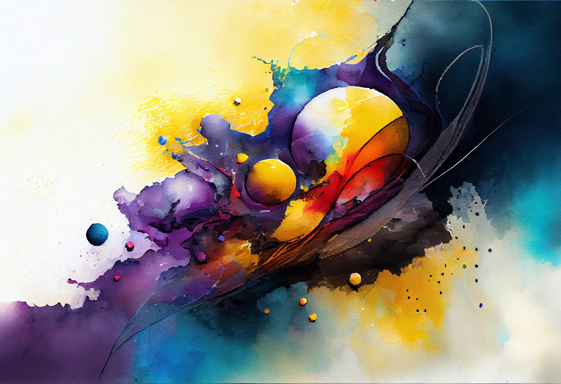 HD Resolution Contemporary Watercolor #5