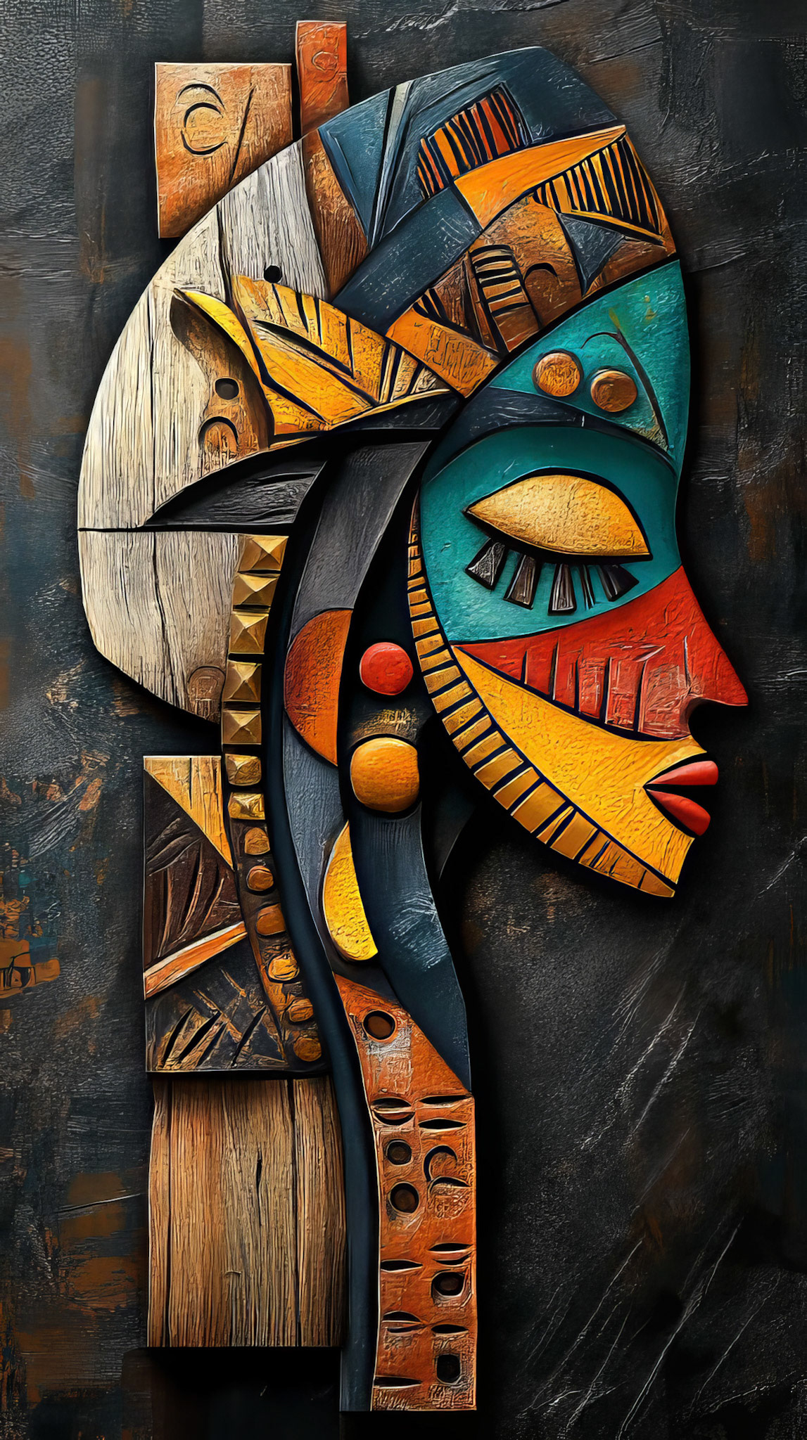 African Art on Black Background Vol. 4