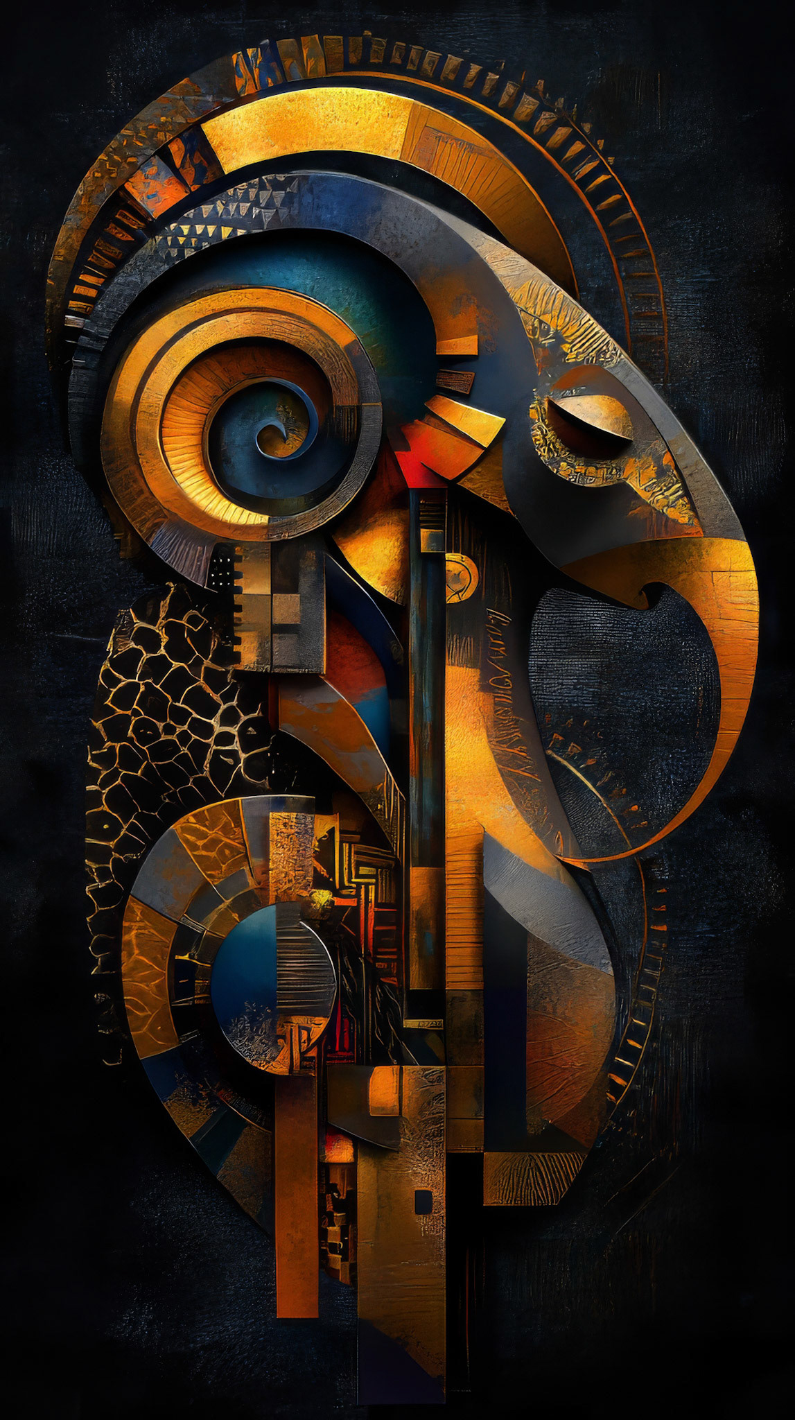 African Art on Black Background Vol. 8