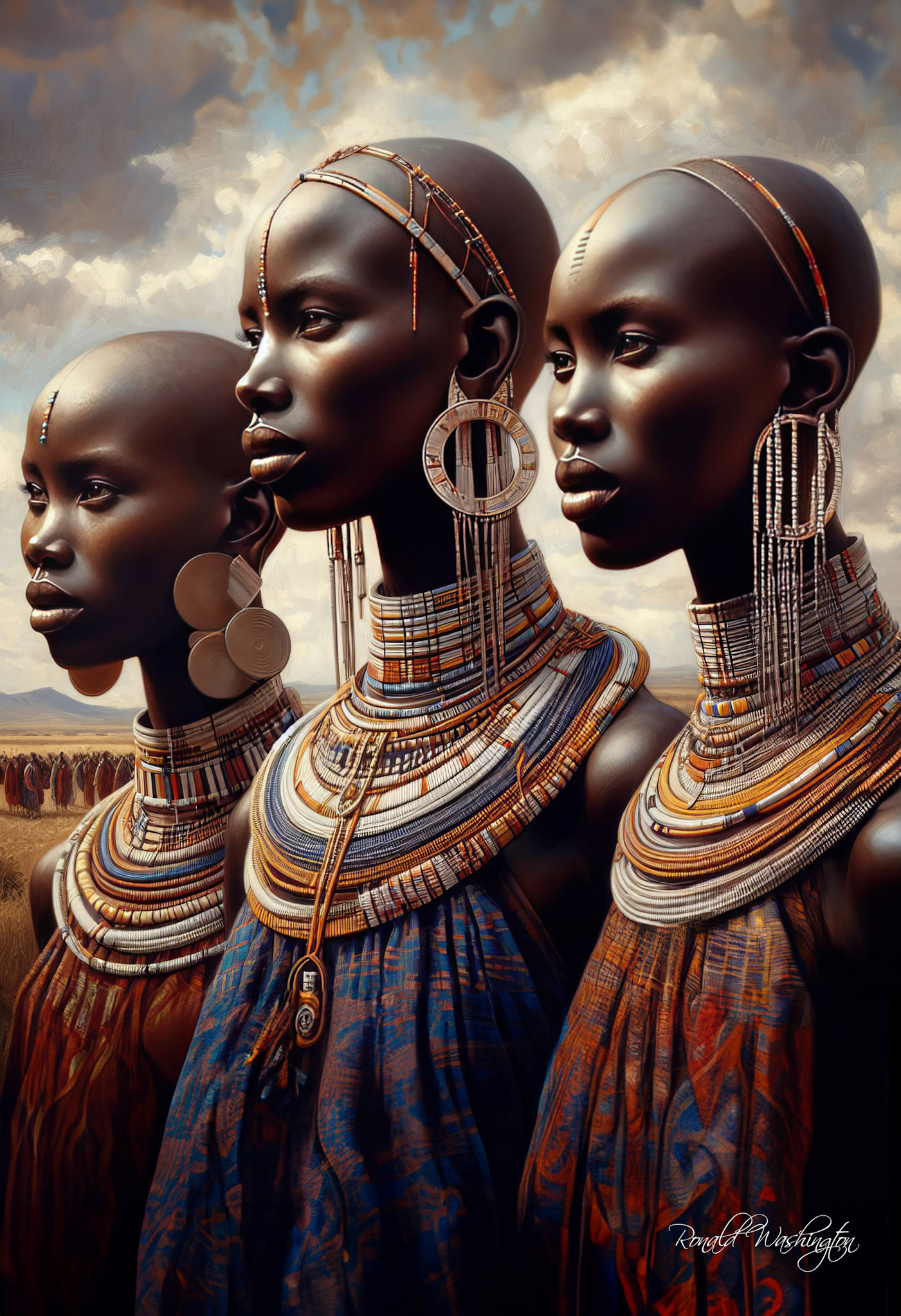 Three Maasai Tribal Women