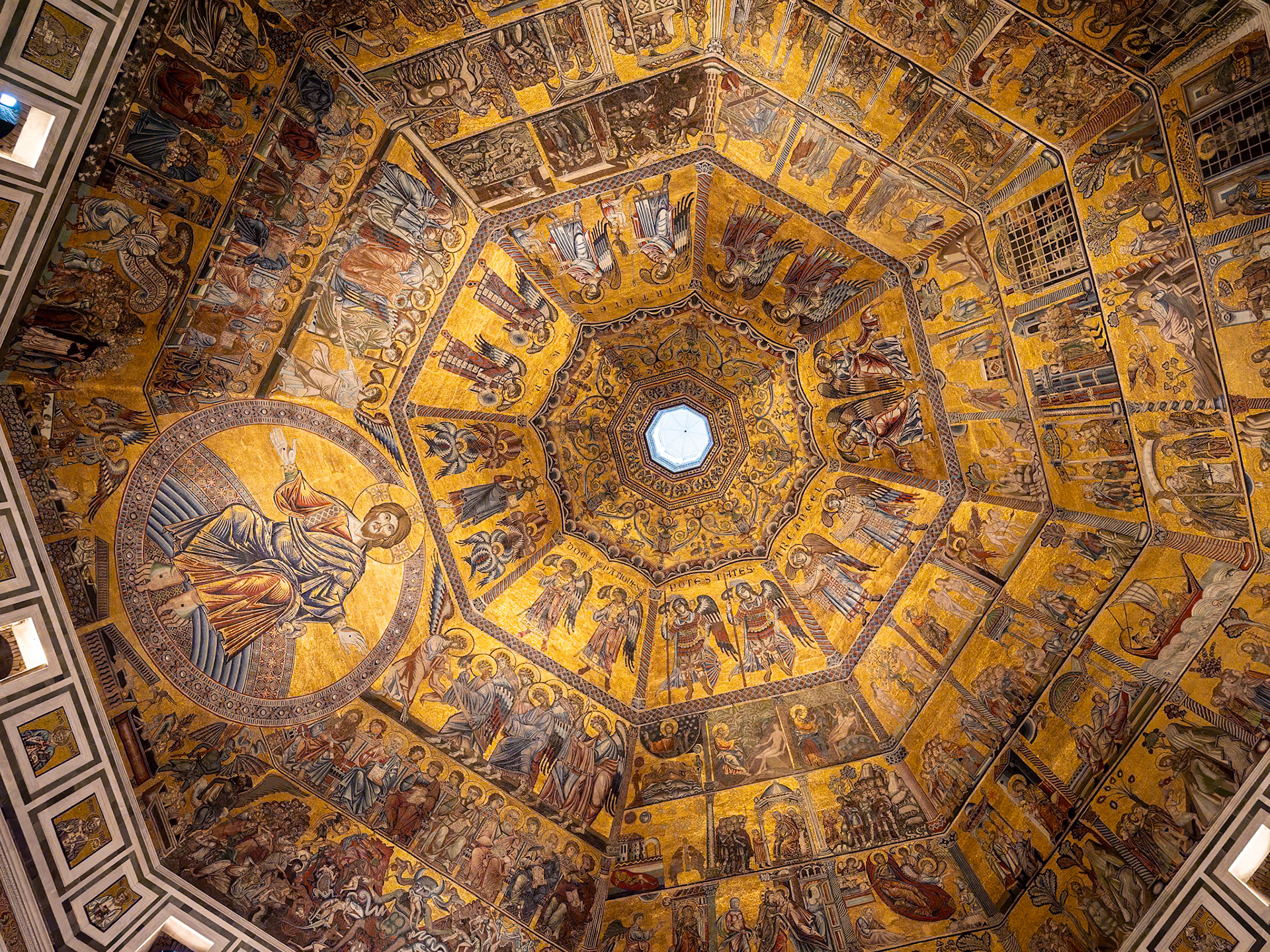 Interior cúpula del Baptisterio. Florencia