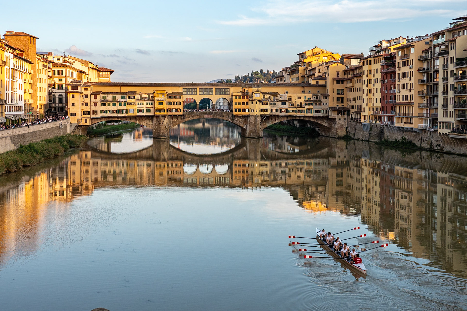 Río Arno y Puente Vecchio