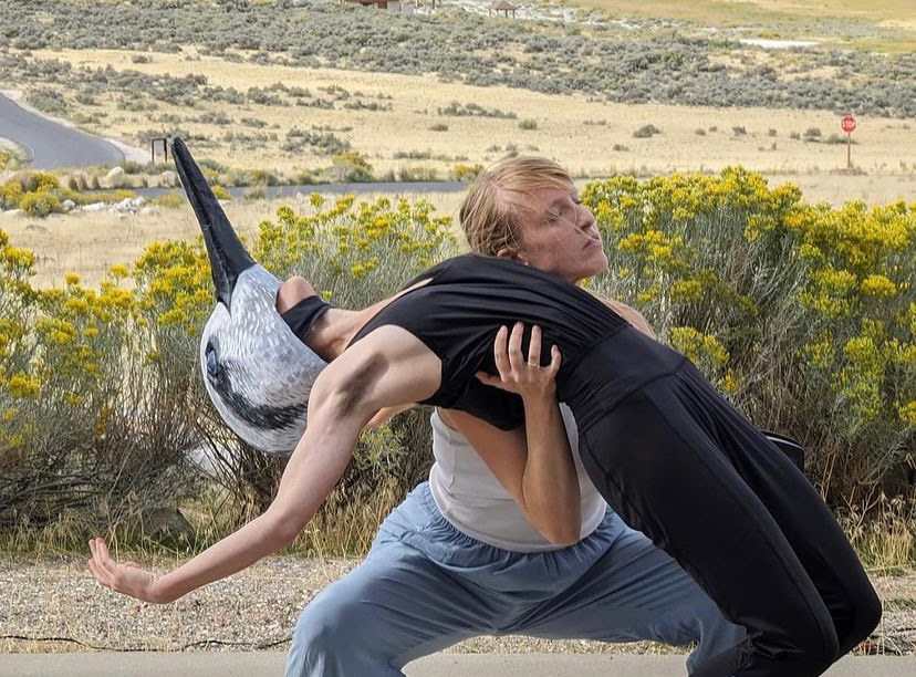 Sarah and Bryn Watkins perform at the 2023 Indigenous offering ceremony at Great Salt Lake. Photo by Emily Ostler.