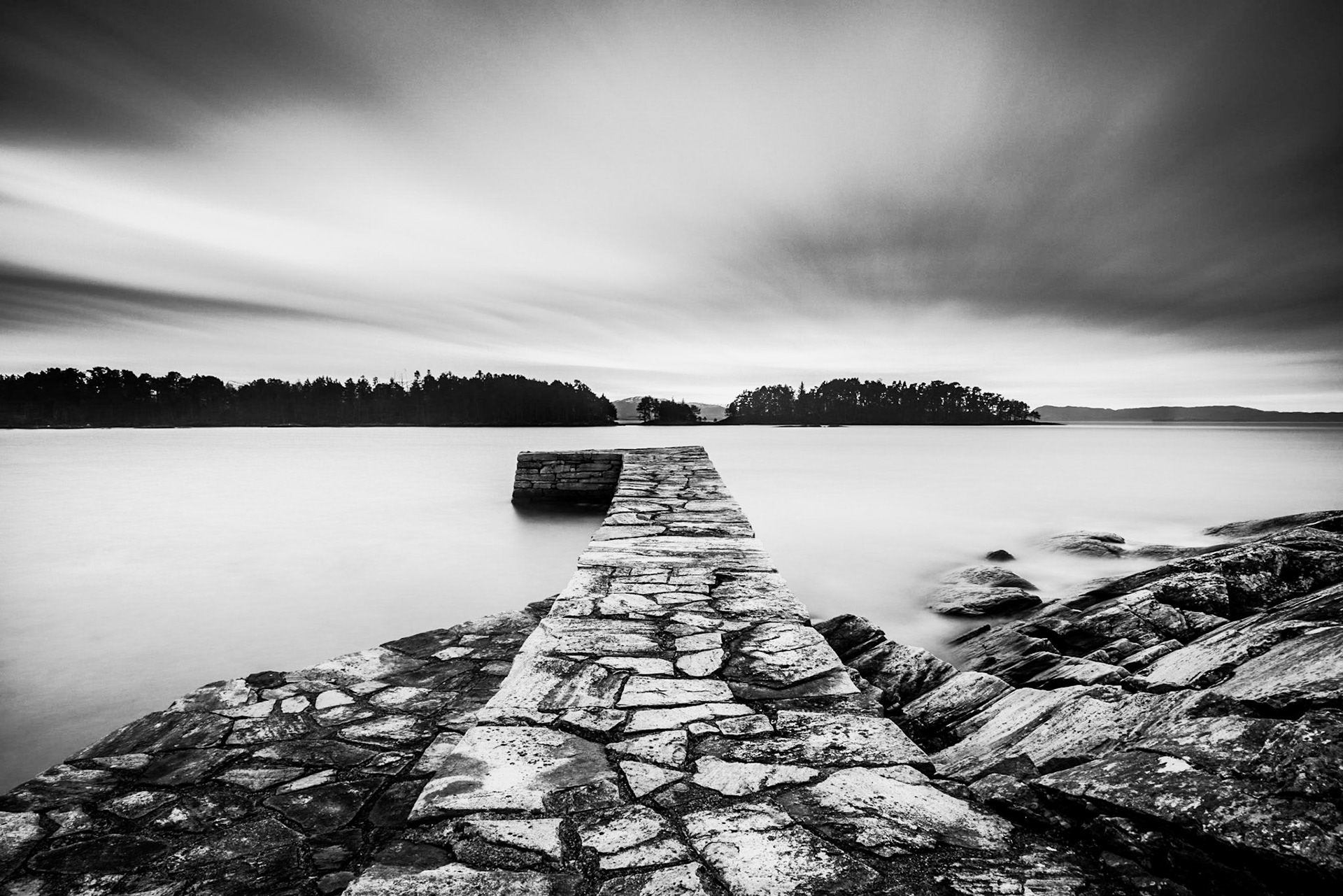 Long pier - monochrome edition