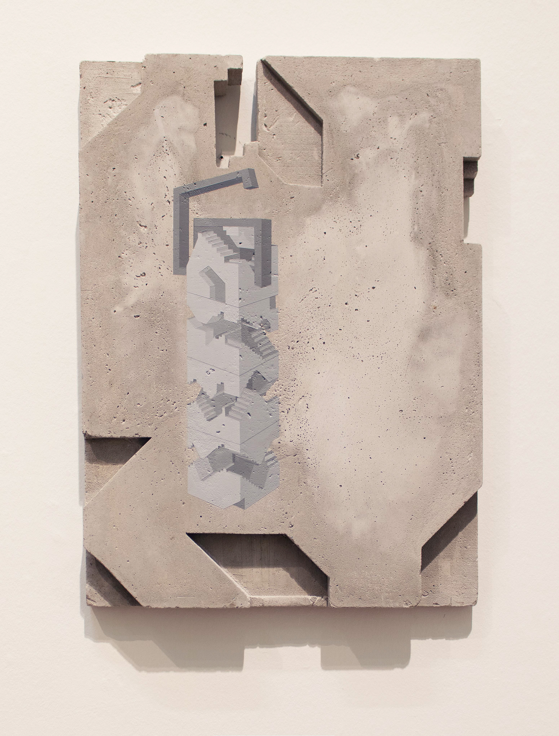 Olivia Turner and William Braithwaite, Reinforce IV, concrete and acrylic, 60 x 45 cm, available