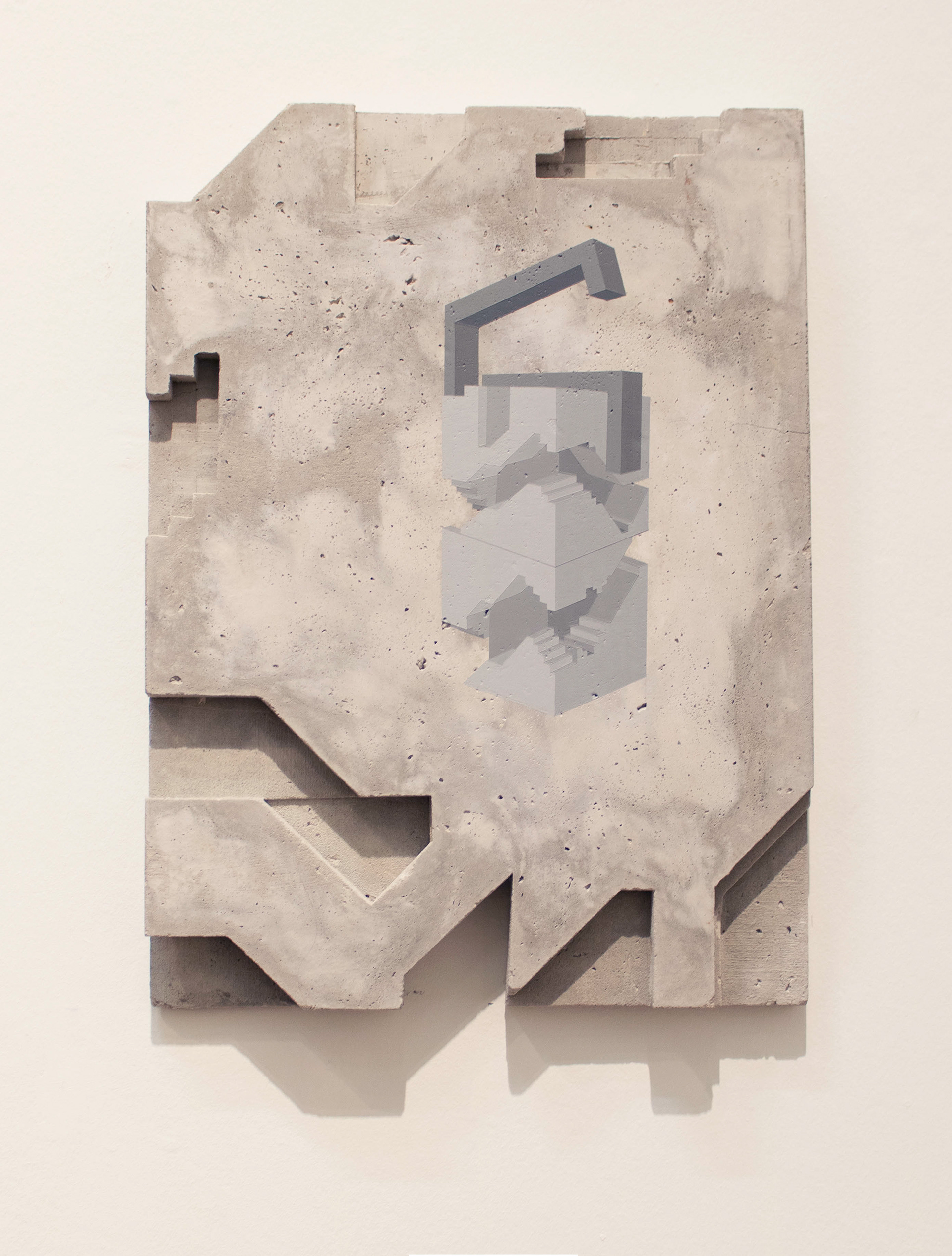 Olivia Turner and William Braithwaite, Reinforce II, concrete and acrylic, 60 x 45 cm, available