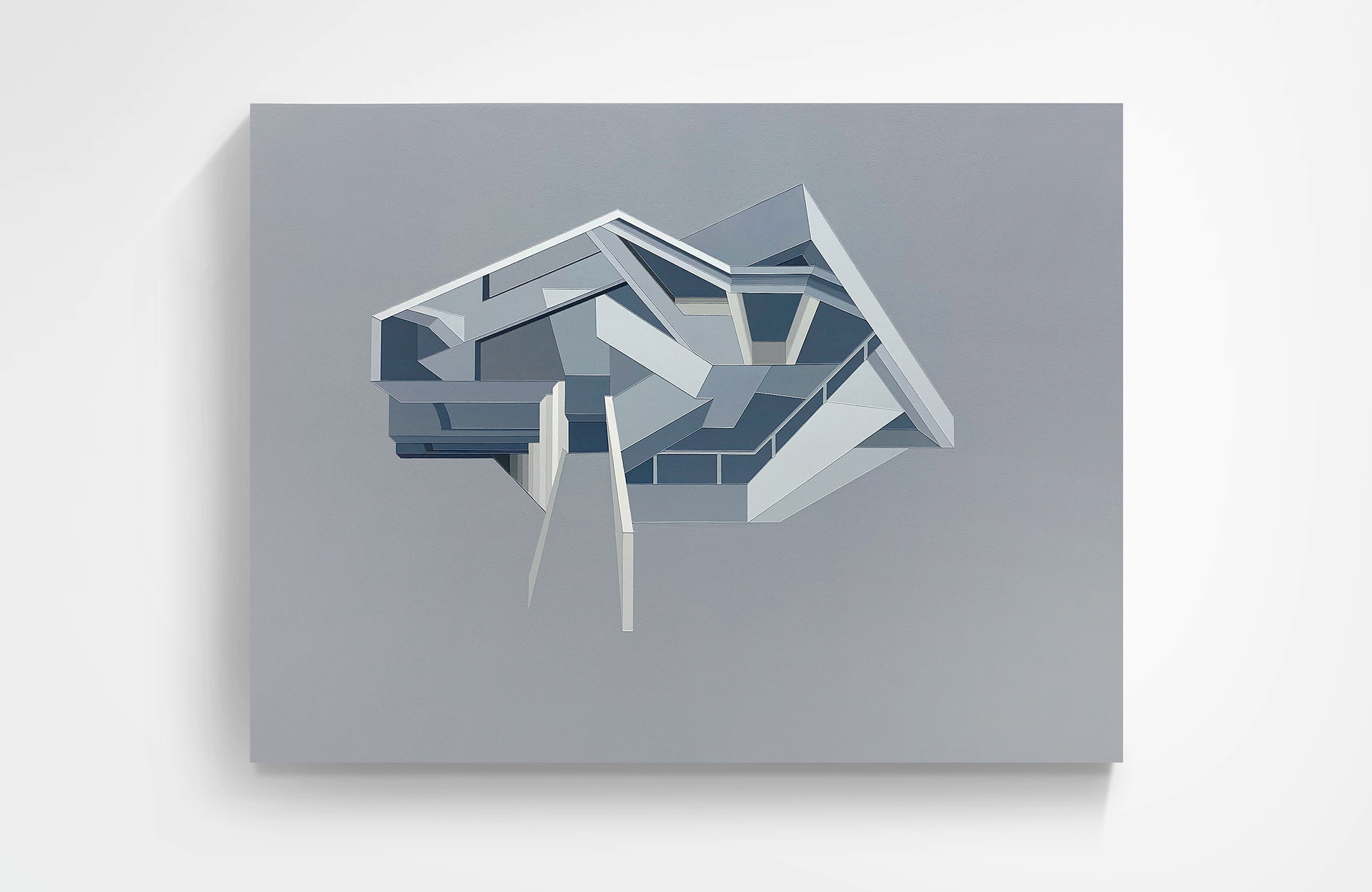 G14 7EY, acrylic on board, 45 x 60 cm, private collection