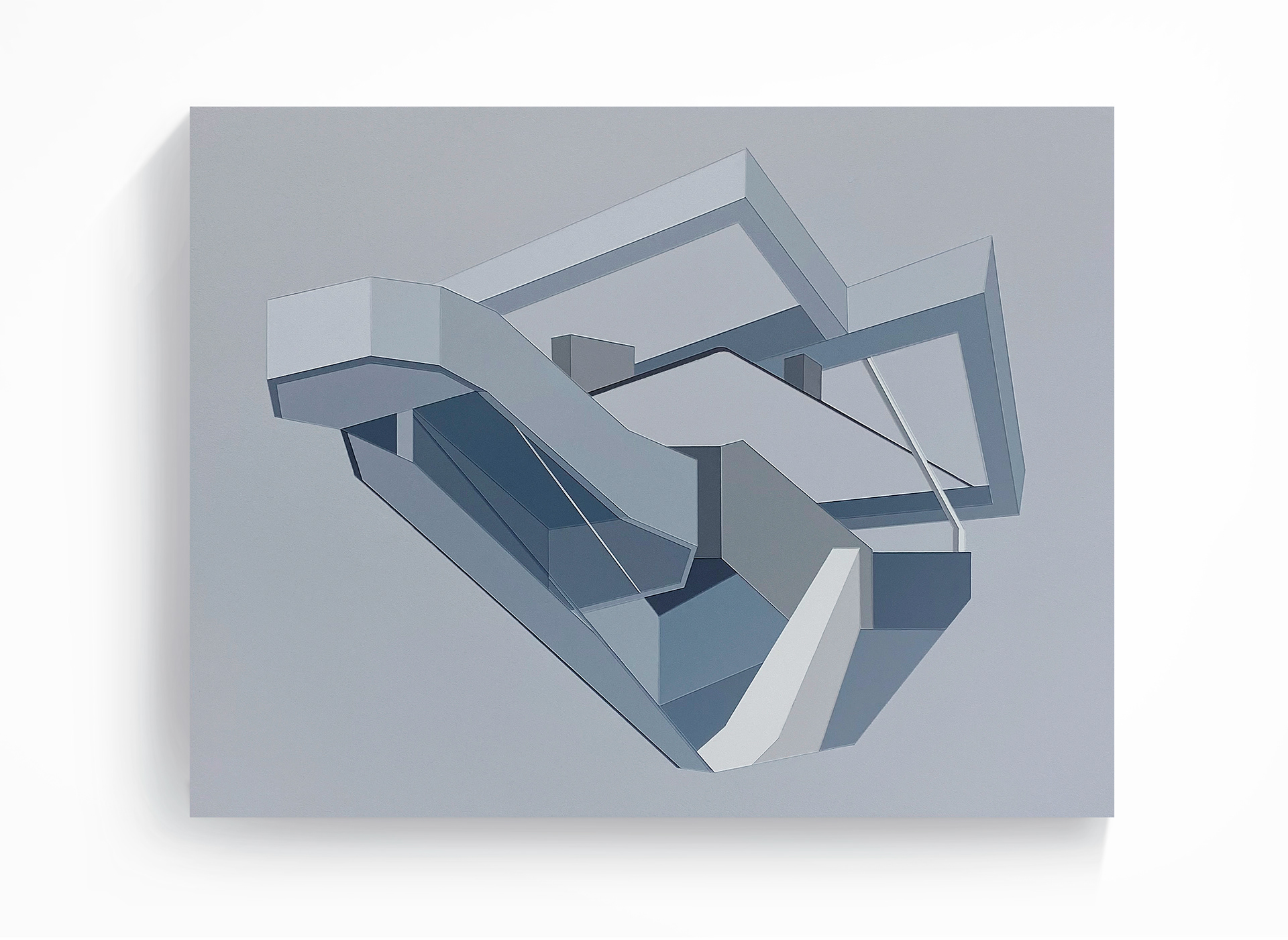 EC2Y 8QQ, acrylic on board, 28 x 35.5 cm, available